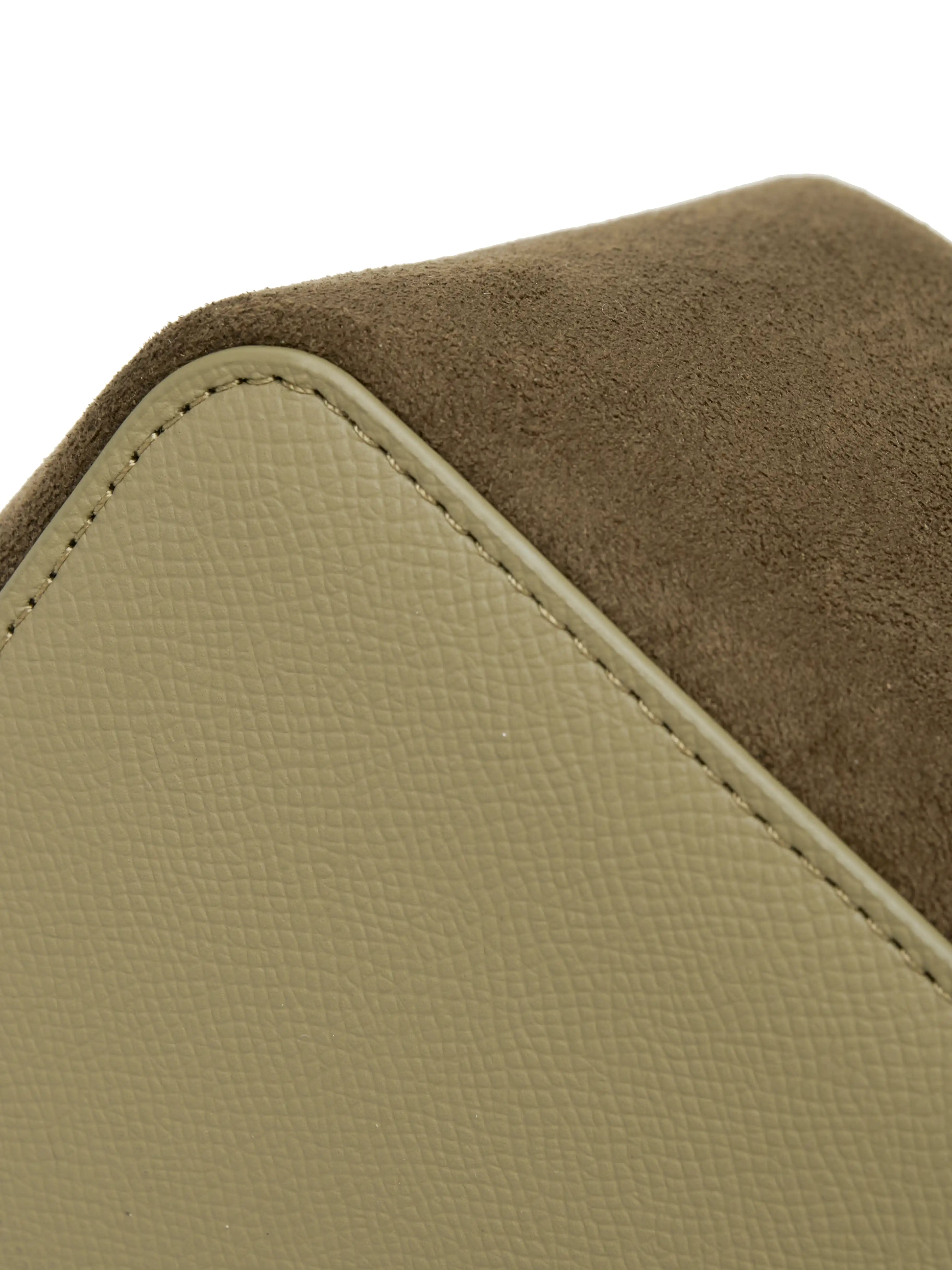 Vienna Top Handle  Crossbody Bag（2.0）- Dark Green Fake Suede