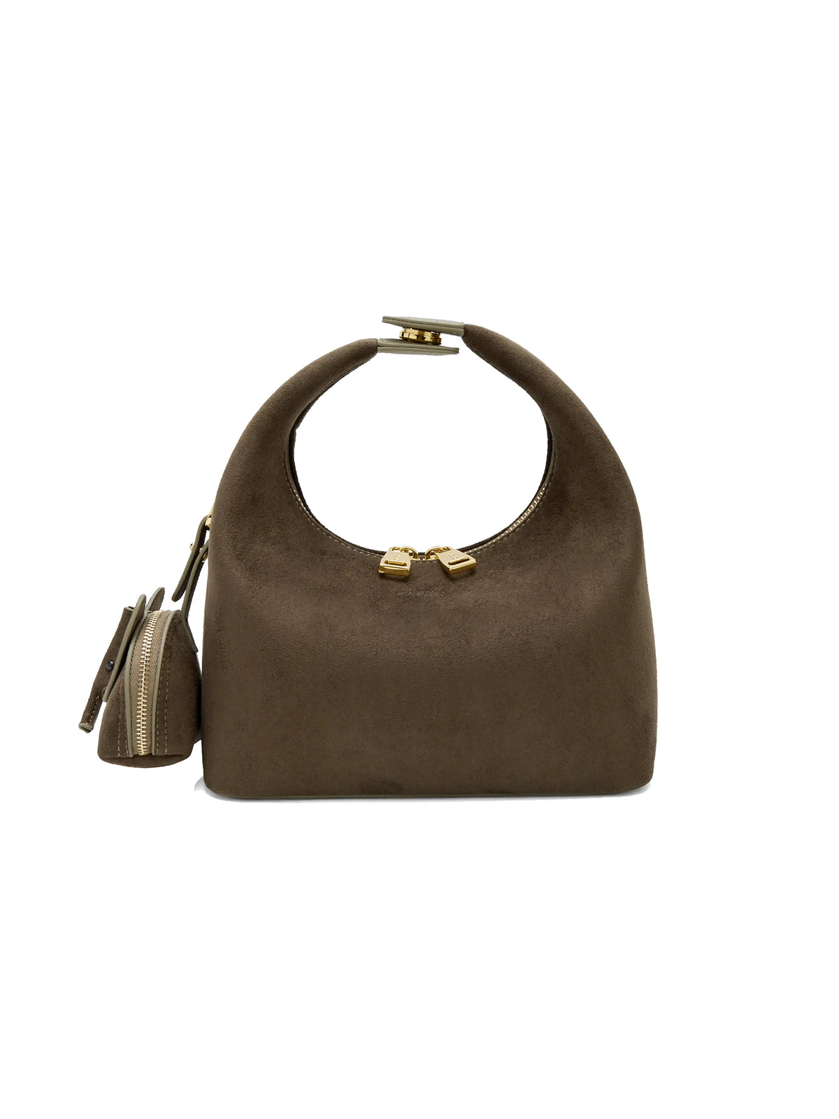 Vienna Top Handle  Crossbody Bag（2.0）- Dark Green Fake Suede