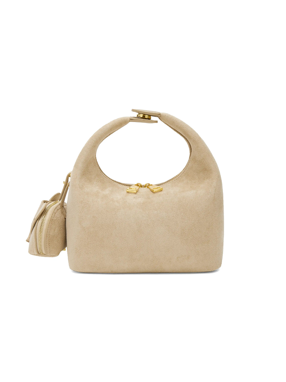 Vienna Top Handle  Crossbody Bag（2.0）-  Ivory Fake Suede