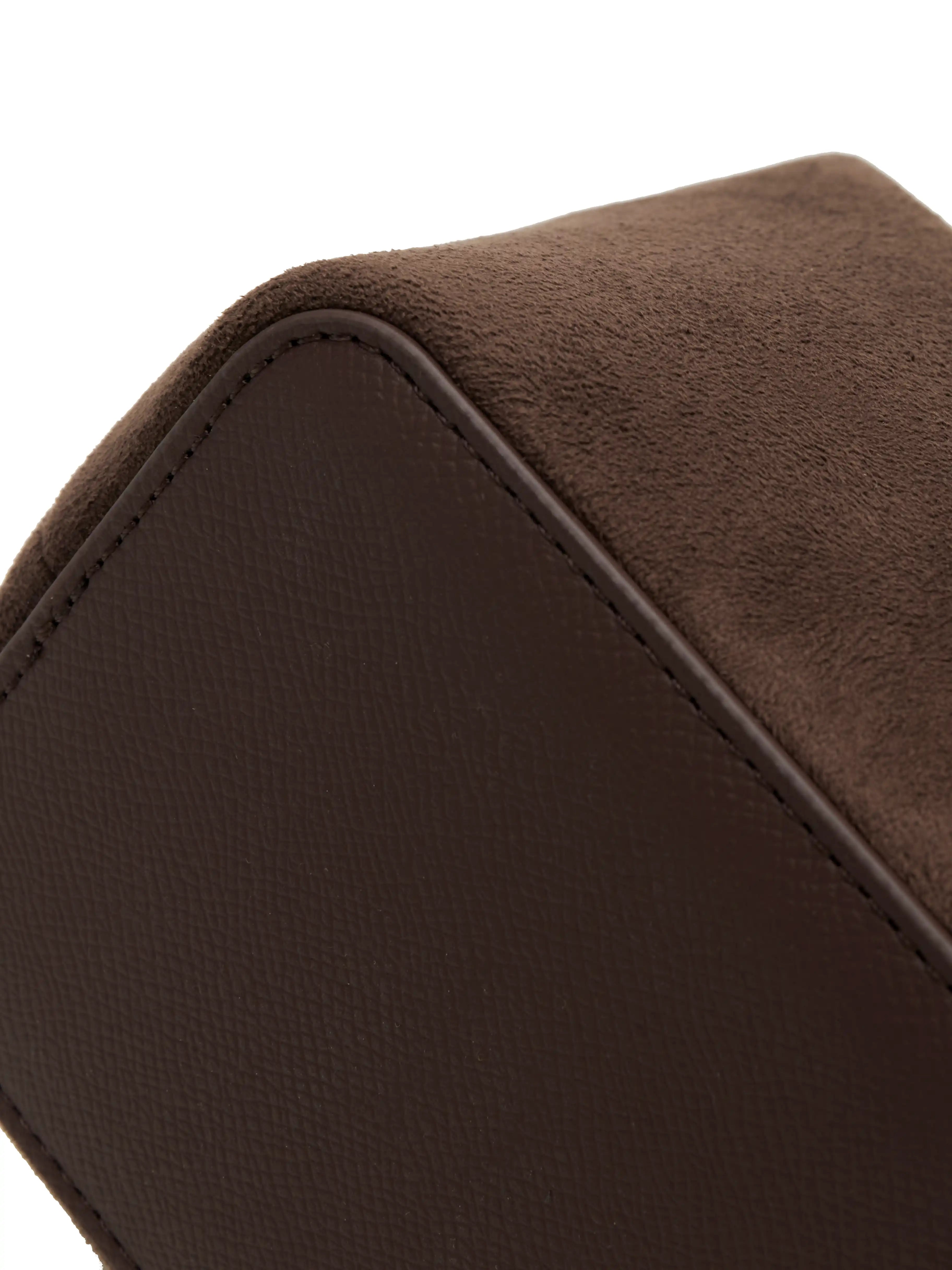 Vienna Top Handle  Crossbody Bag（2.0）- Dark Brown Fake Suede