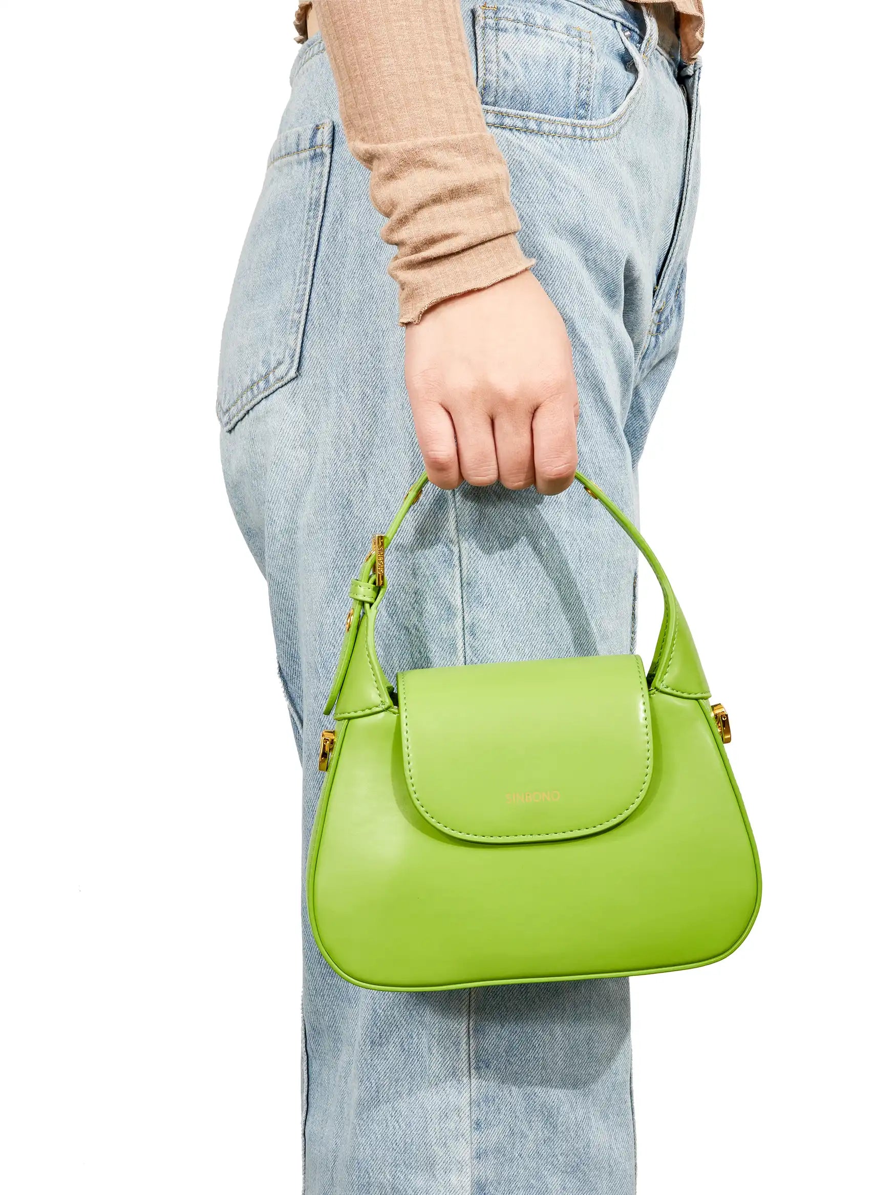 Alice Top Handle Crossbody Bag - Lime Green