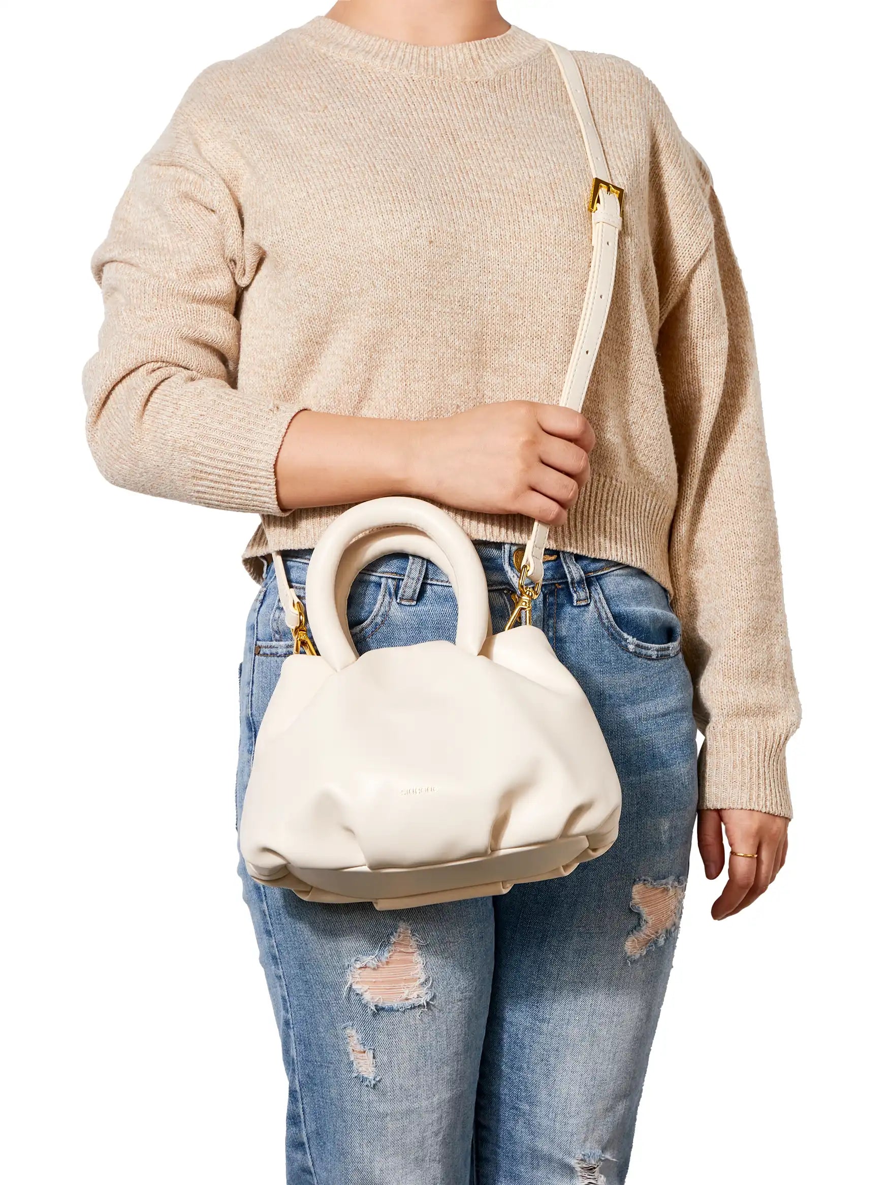 Gal Top Handle Crossbody Bag - Ivory