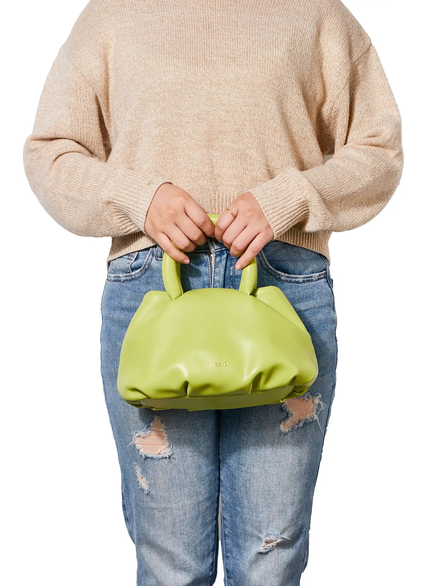 Gal Top Handle Crossbody Bag - Lime Green