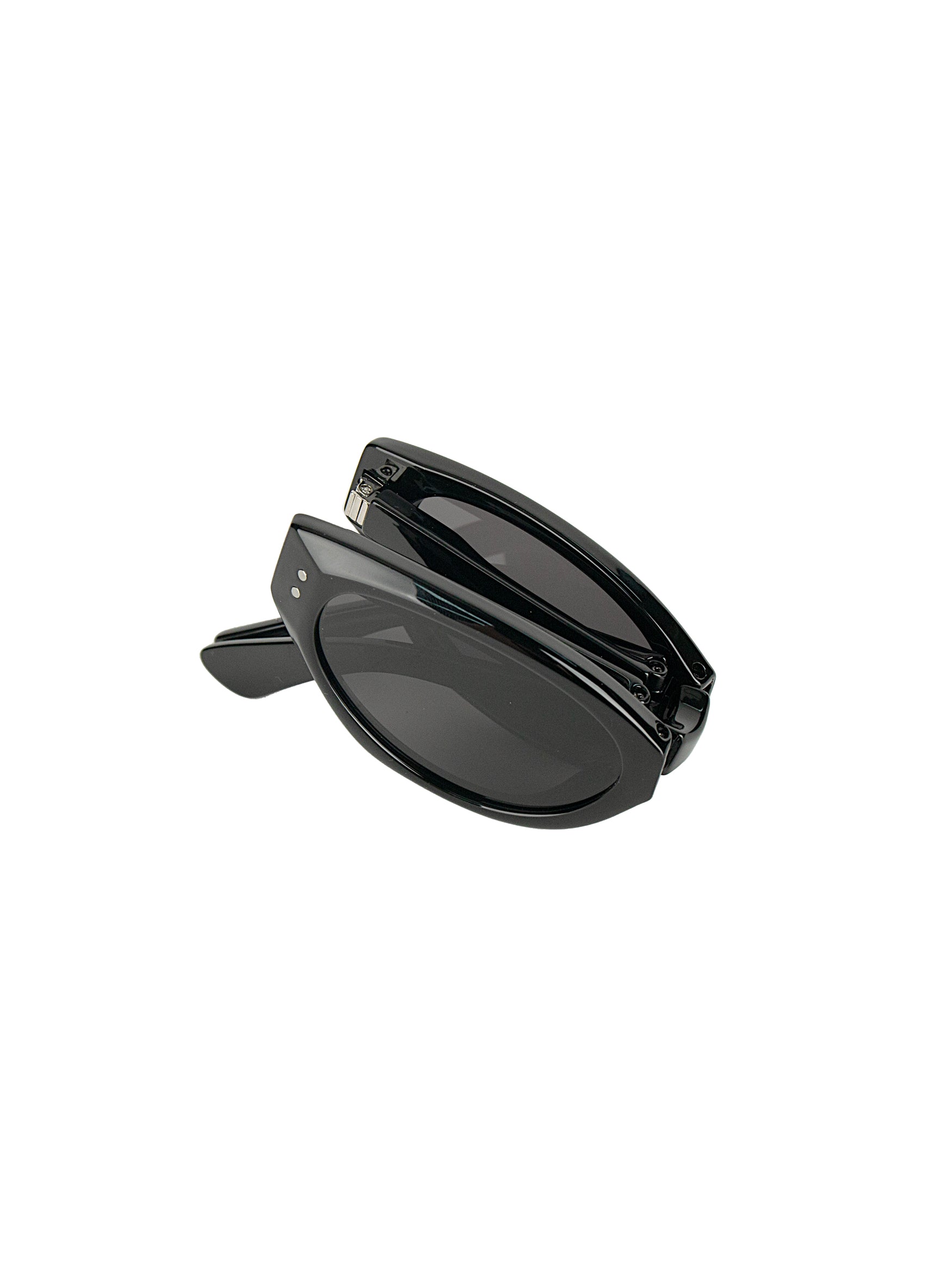 Flat oval frame polarized sunglasses