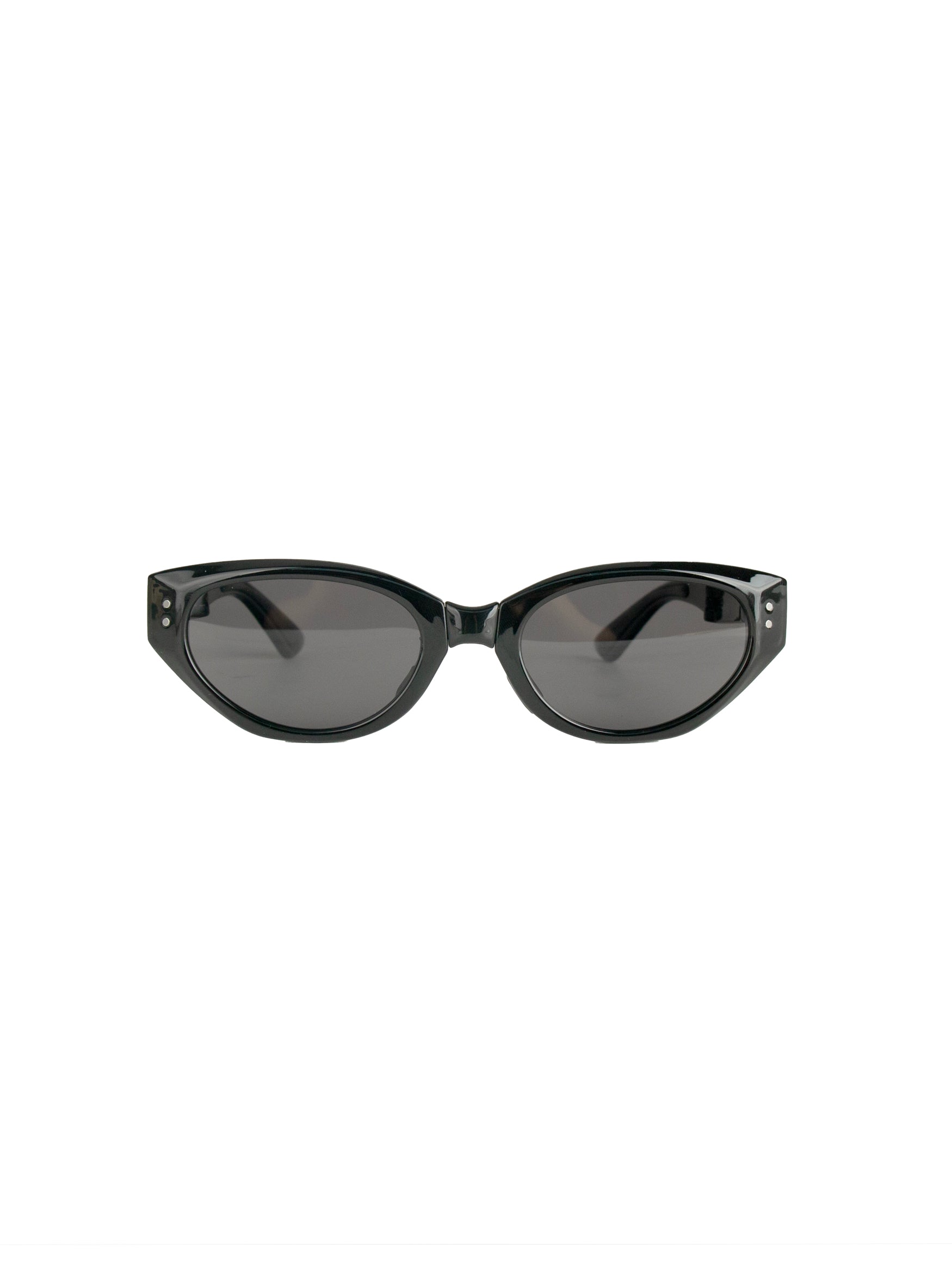Flat oval frame polarized sunglasses
