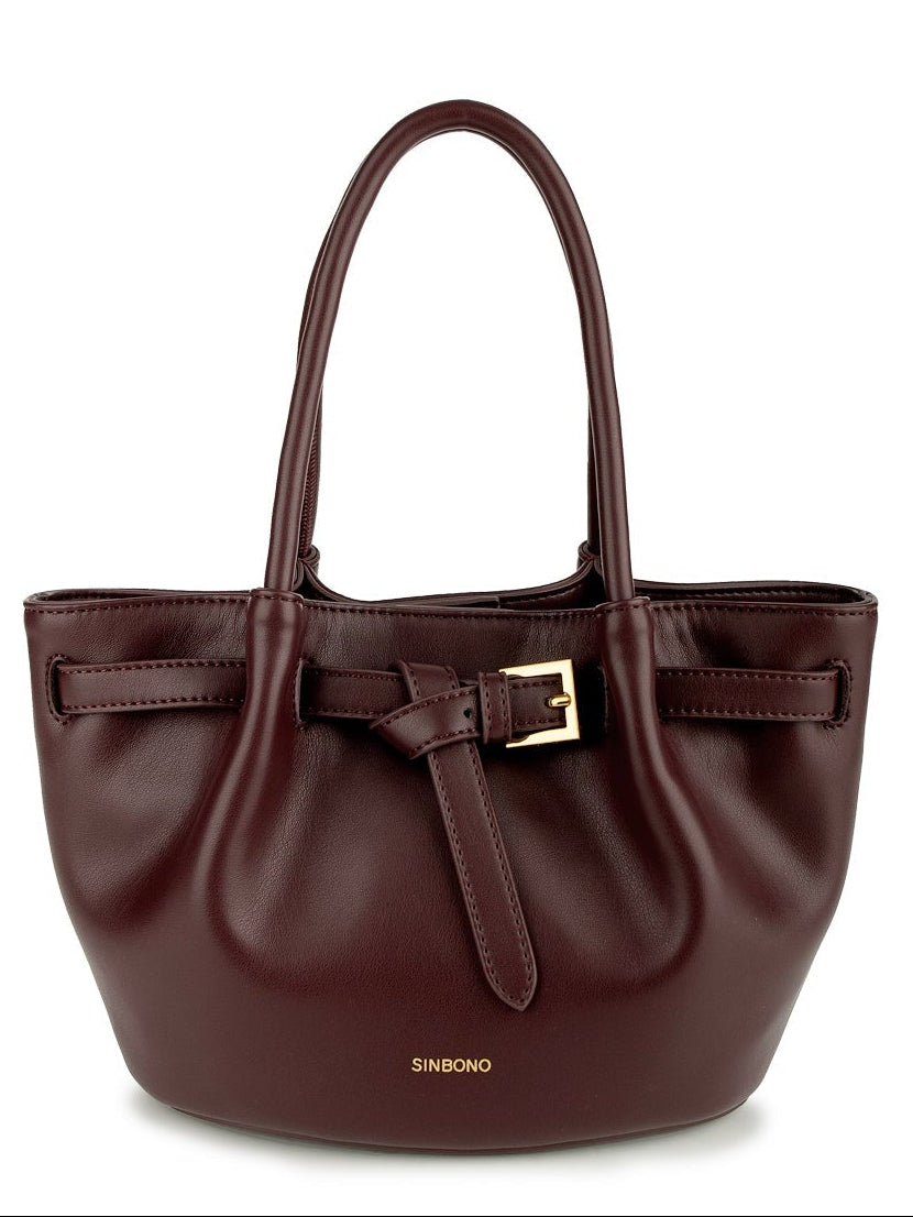 EliseTop Handle  Crossbody Bag-  Wine Red