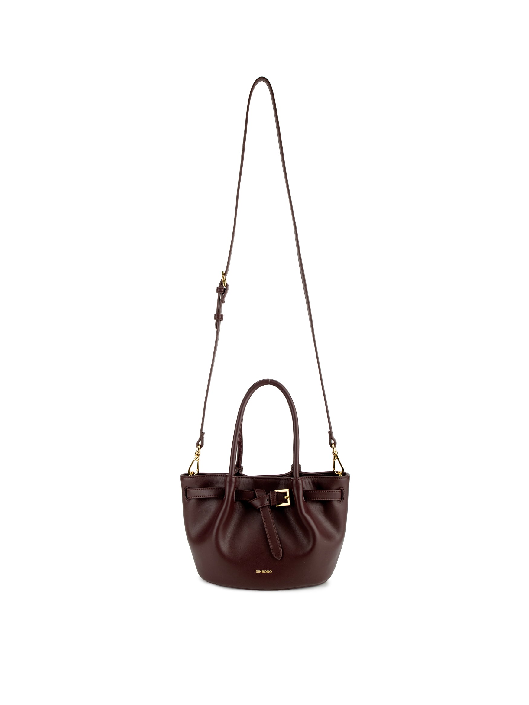 EliseTop Handle  Crossbody Bag-  Wine Red