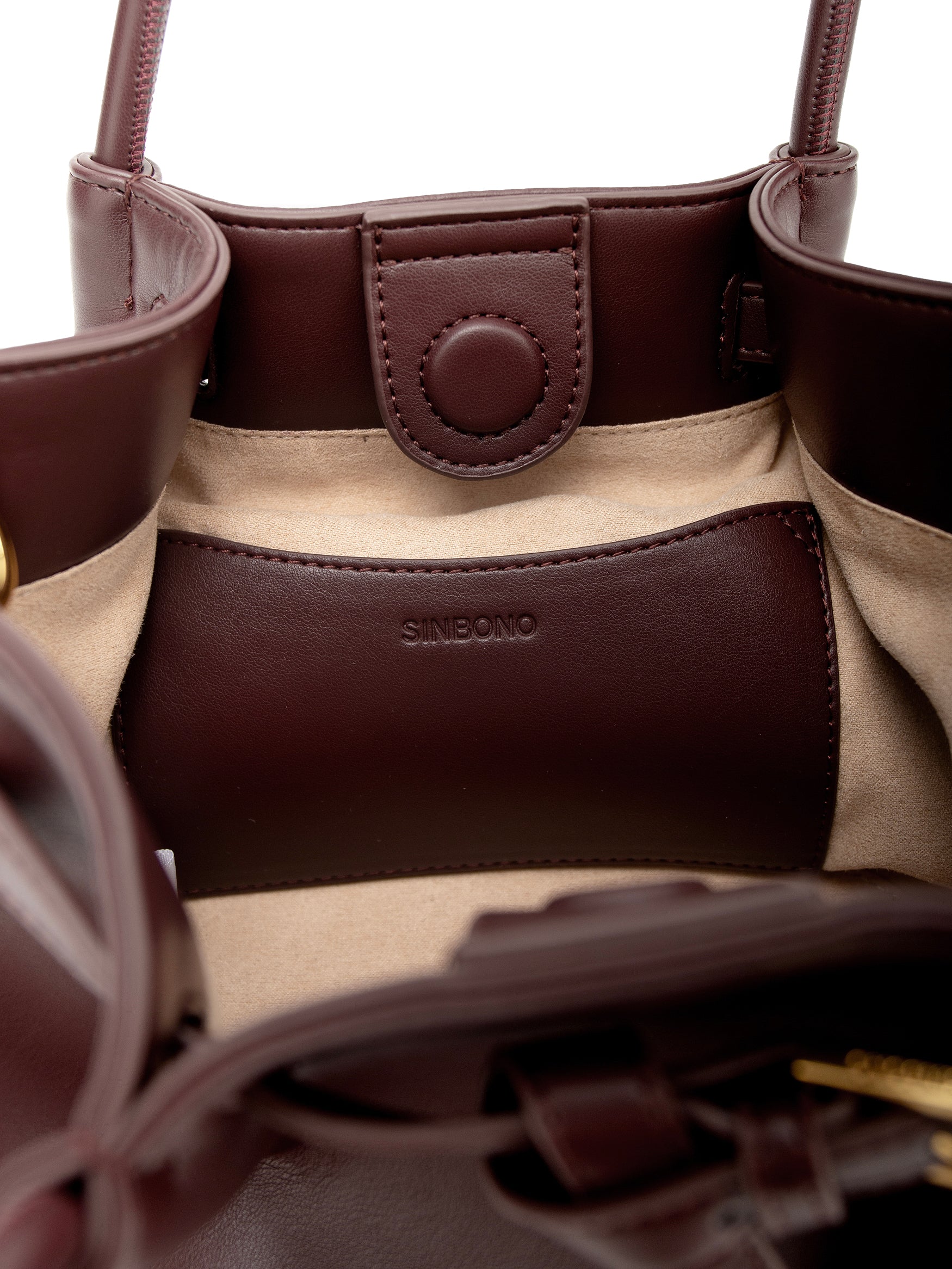 EliseTop Handle  Crossbody Bag-  Wine Red