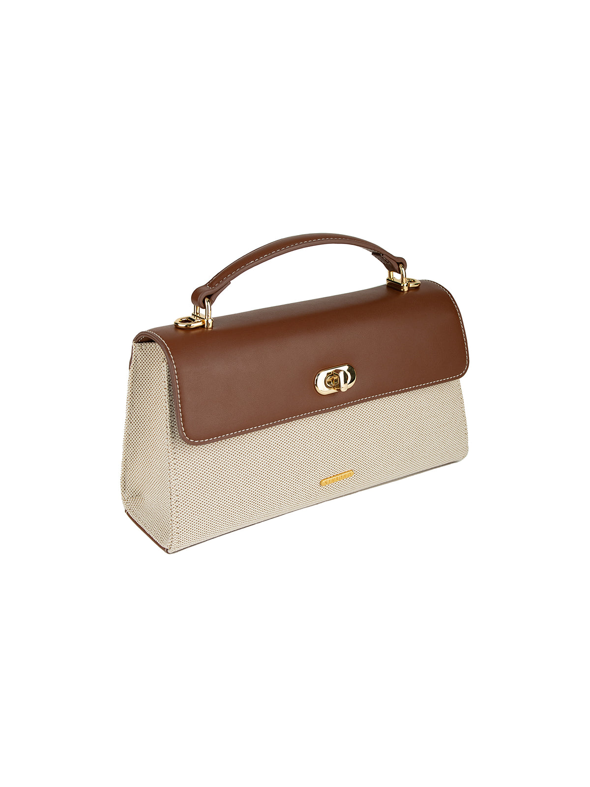 Maeve Shoulder Bag - Ivory with brown