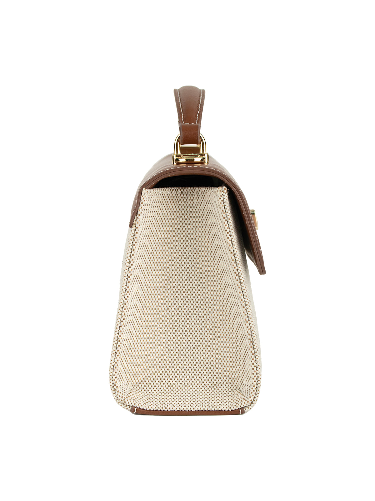 Maeve Shoulder Bag - Ivory with brown