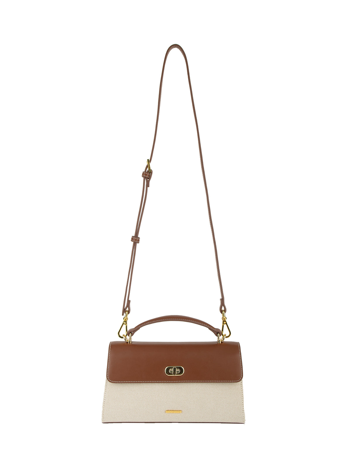 Maeve Shoulder Bag - Ivory with brown