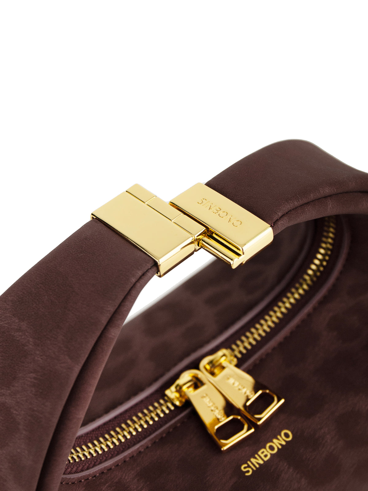 Beatrix  Top Handle Crossbody Bag（3.0） - Red wine with leopard print