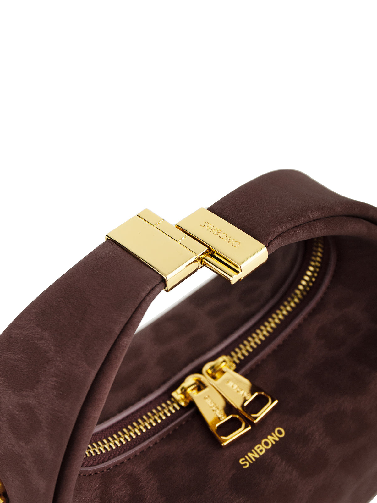 Beatrix  Top Handle Crossbody Bag（3.0） - Red wine with leopard print