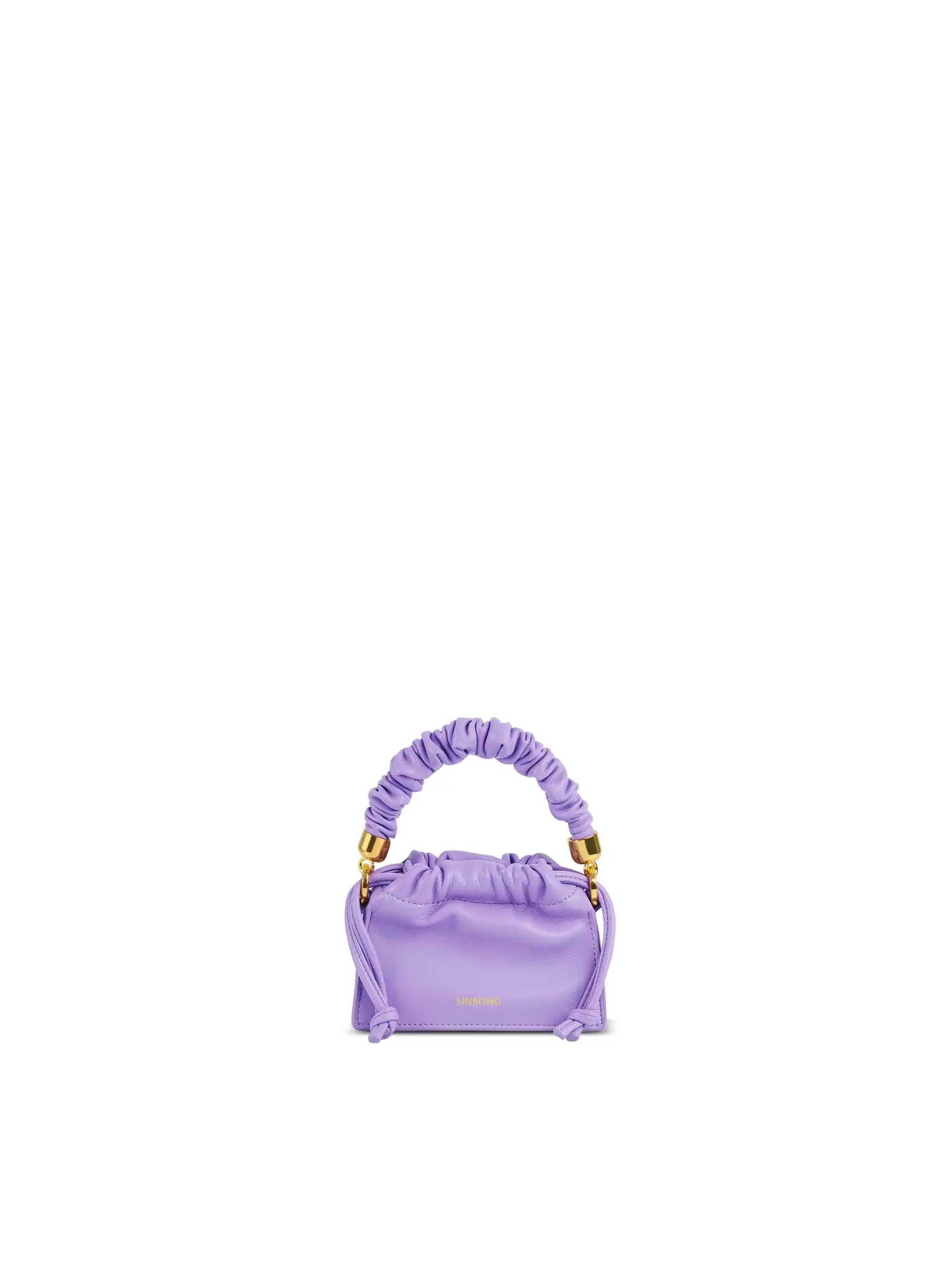 Mini Drawstring Handbag - Purple