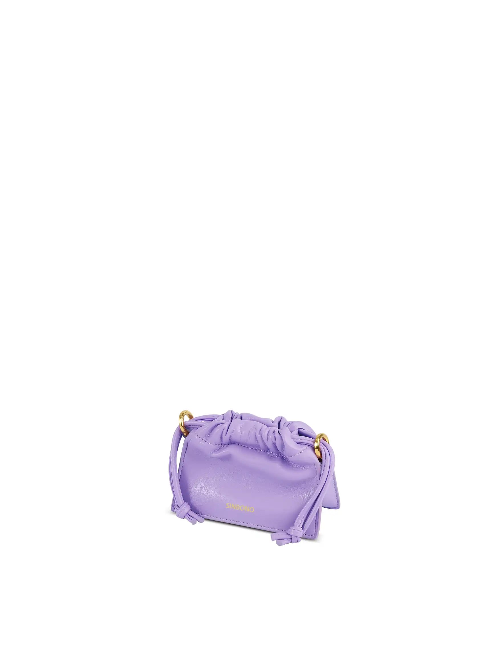 Mini Drawstring Handbag - Purple