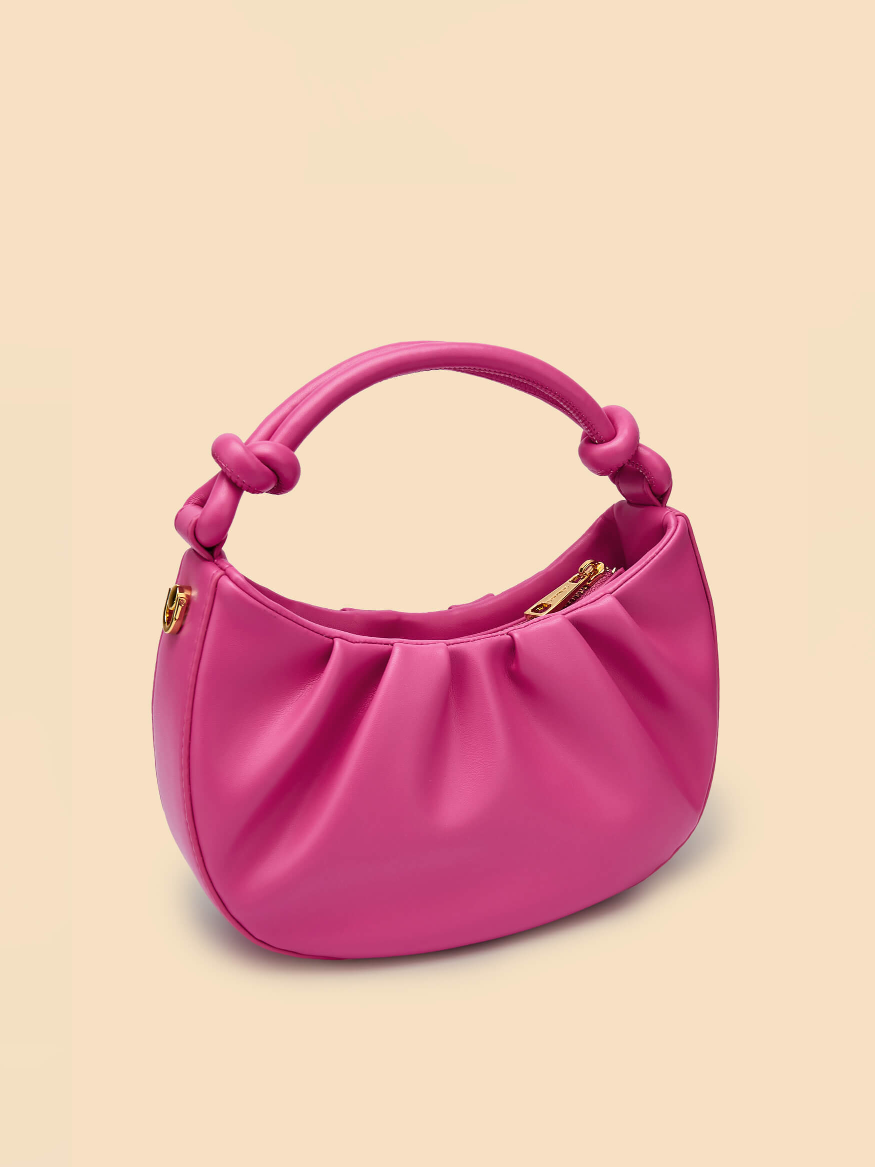 SINBONO Cate Bright Pink Leather Handbags -Vegan Leather Women Bag