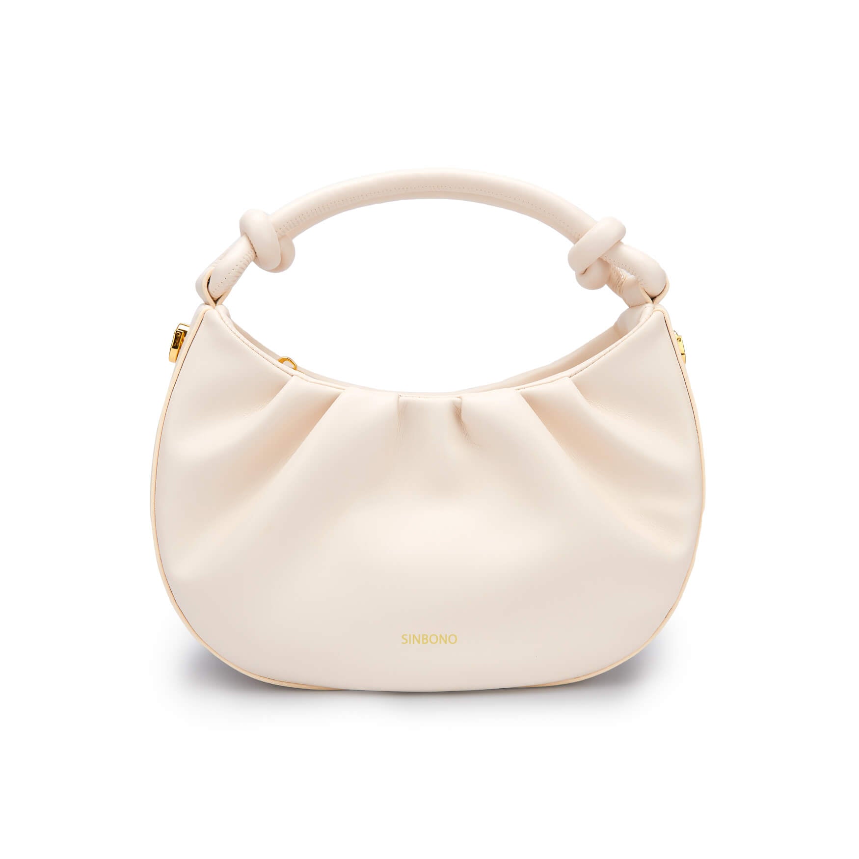 SINBONO Cate Ivory Leather Handbags -Vegan Leather Women Bag