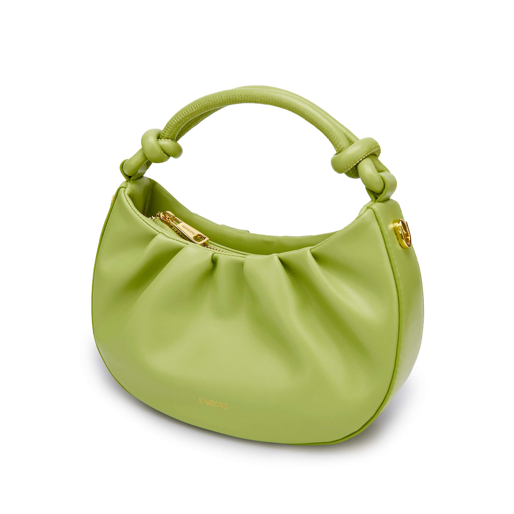 SINBONO Cate Lime Green Leather Handbags -Vegan Leather Women Bag