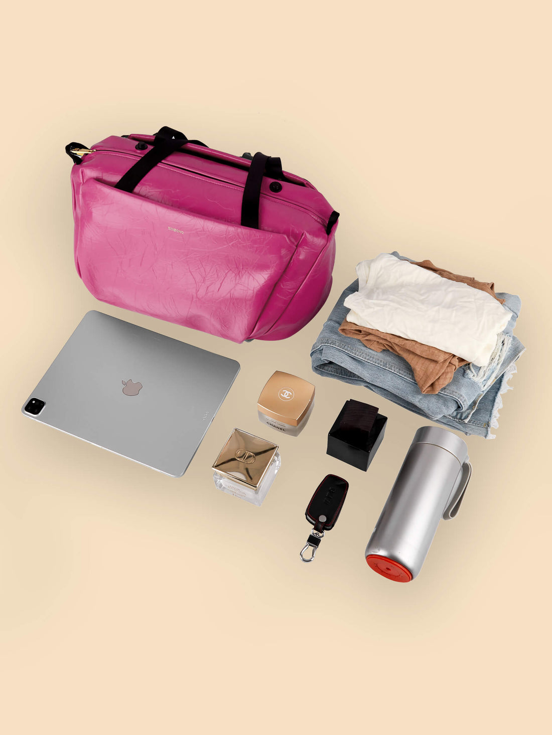 Ecozen Multi-Purpose Yogi  Bag  - Bright Pink