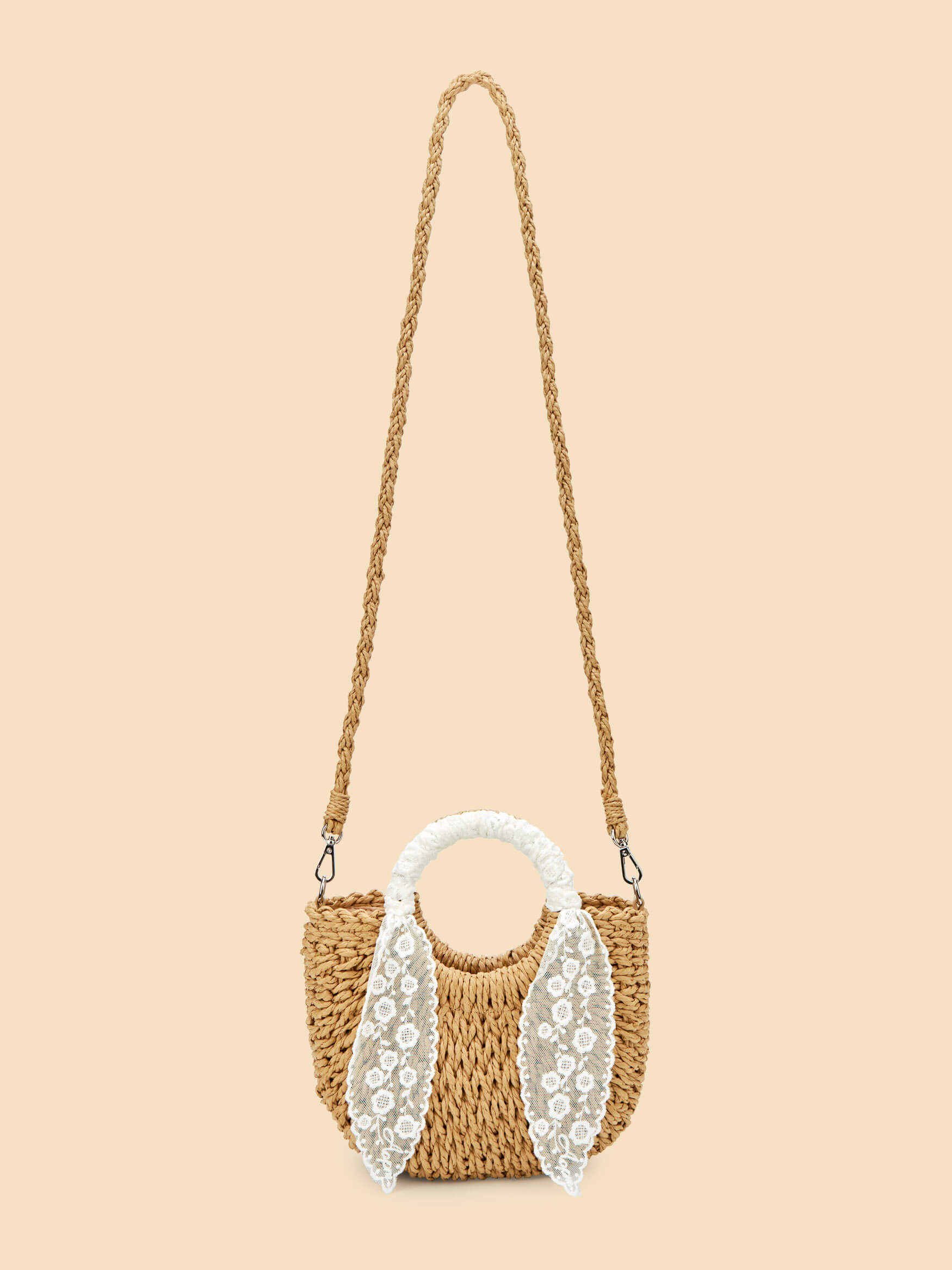 SINBONO Fallon Top Handle Crossbody Bag Beige