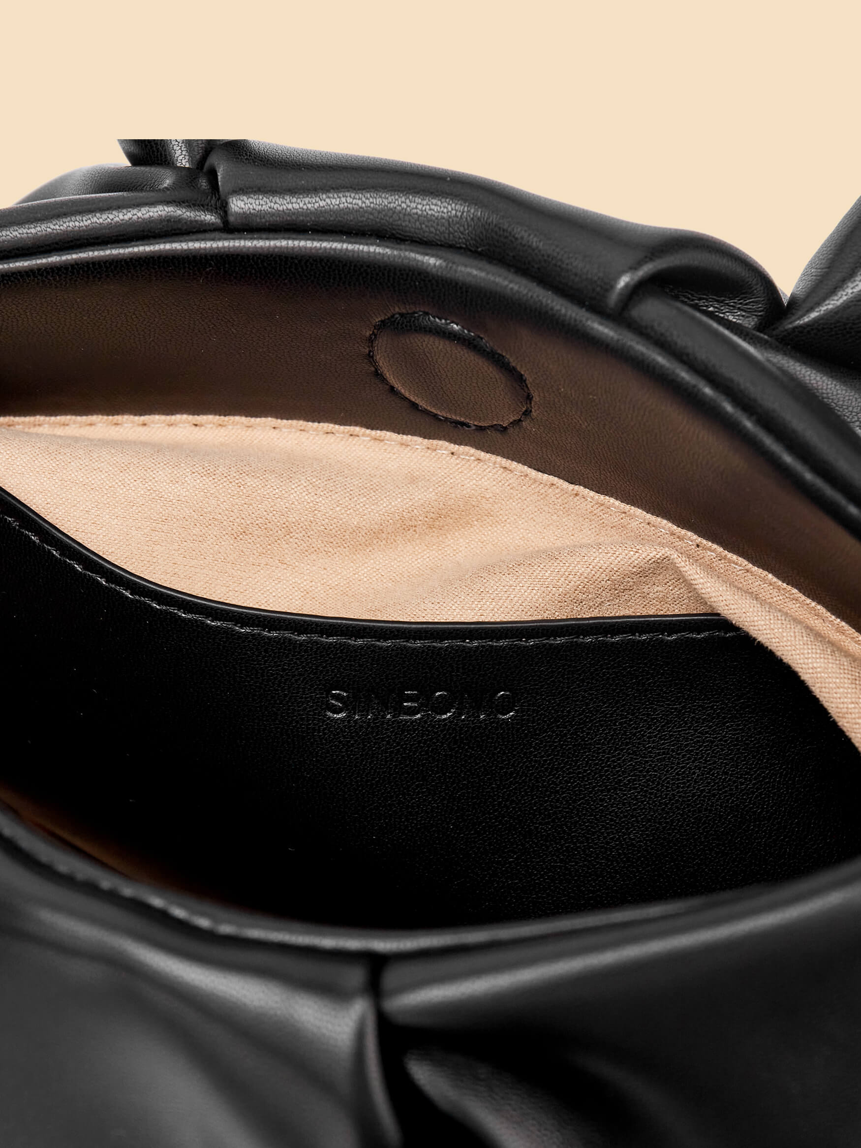 SINBONO Gal Black Leather Handbags -Vegan Leather Women Bag