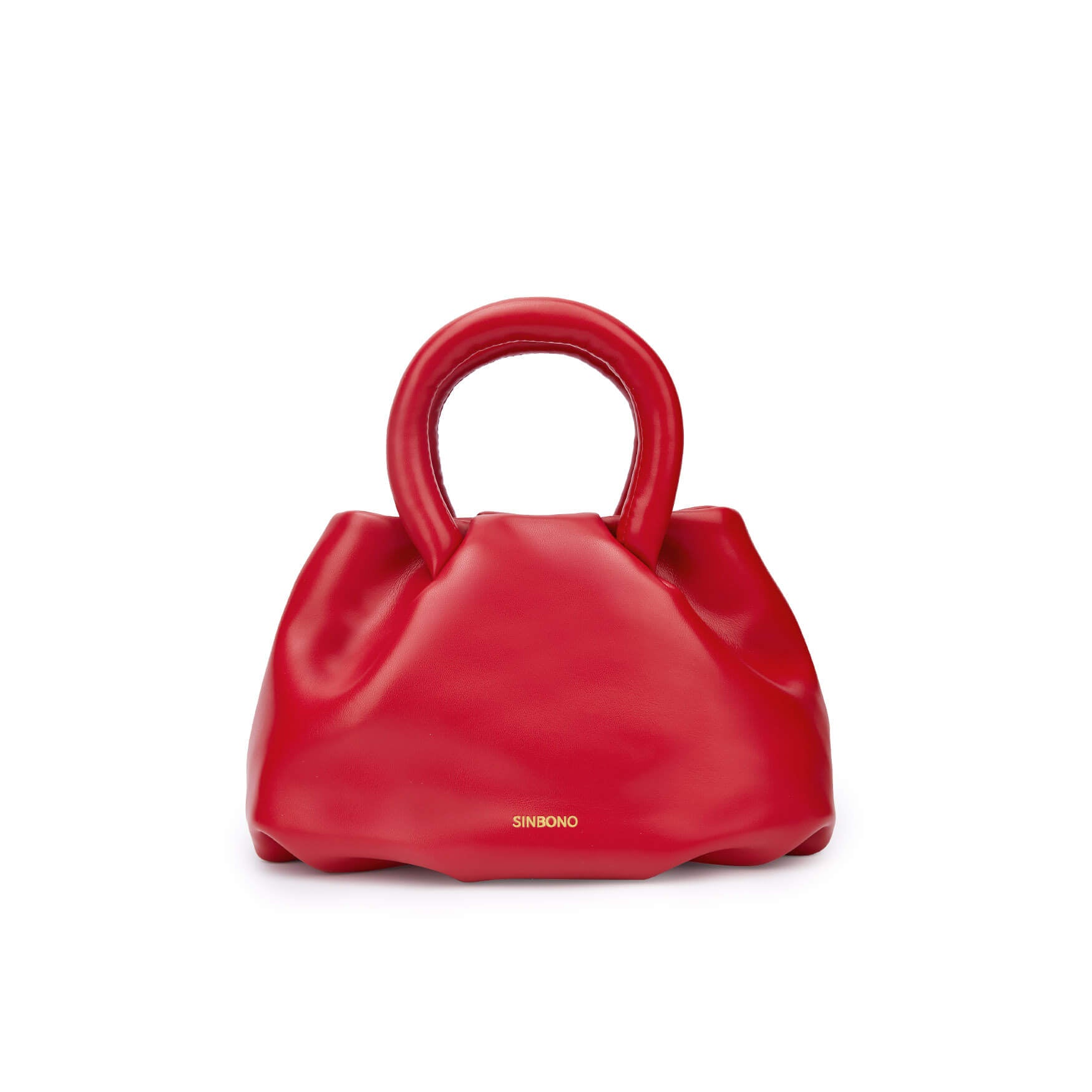 SINBONO Gal Red Leather Handbags -Vegan Leather Women Bag