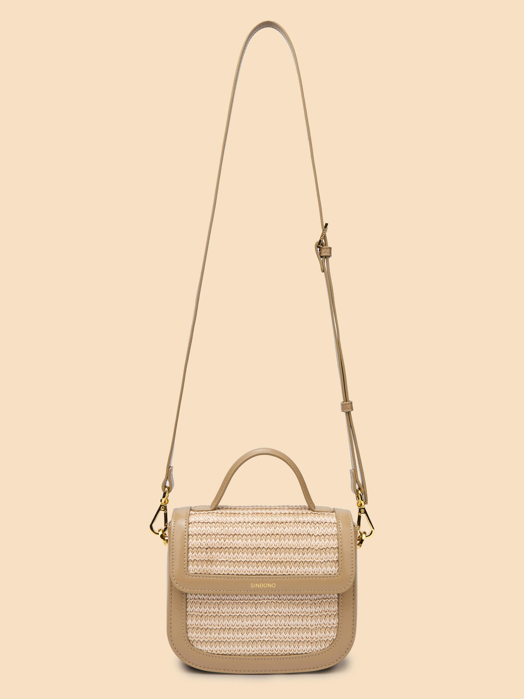 SINBONO Grace Top Handle Crossbody Bag Beige