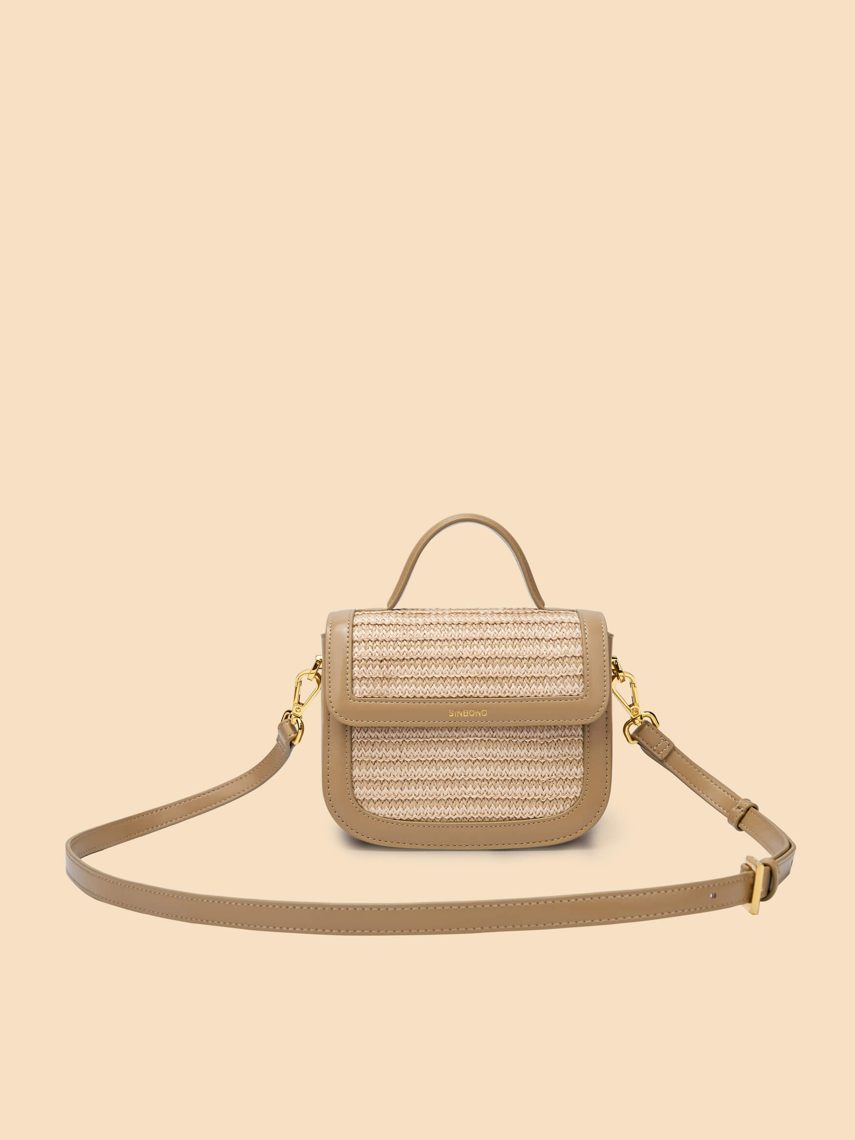 SINBONO Grace Top Handle Crossbody Bag Beige