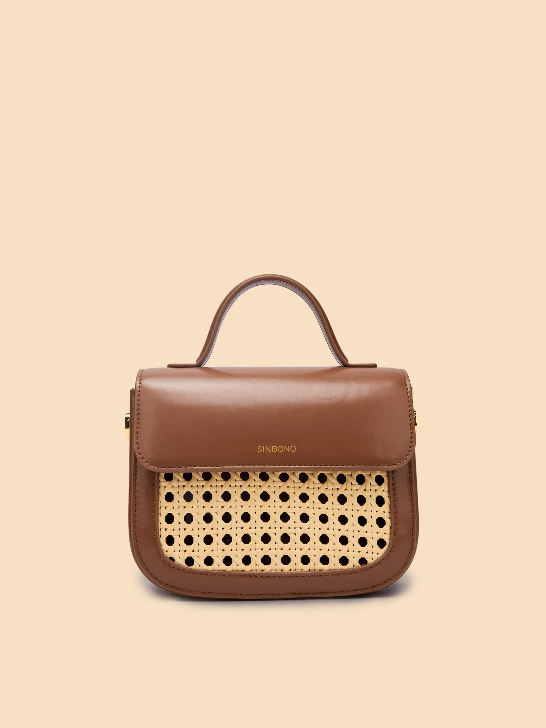 SINBONO Grace Top Handle Crossbody Bag Brown