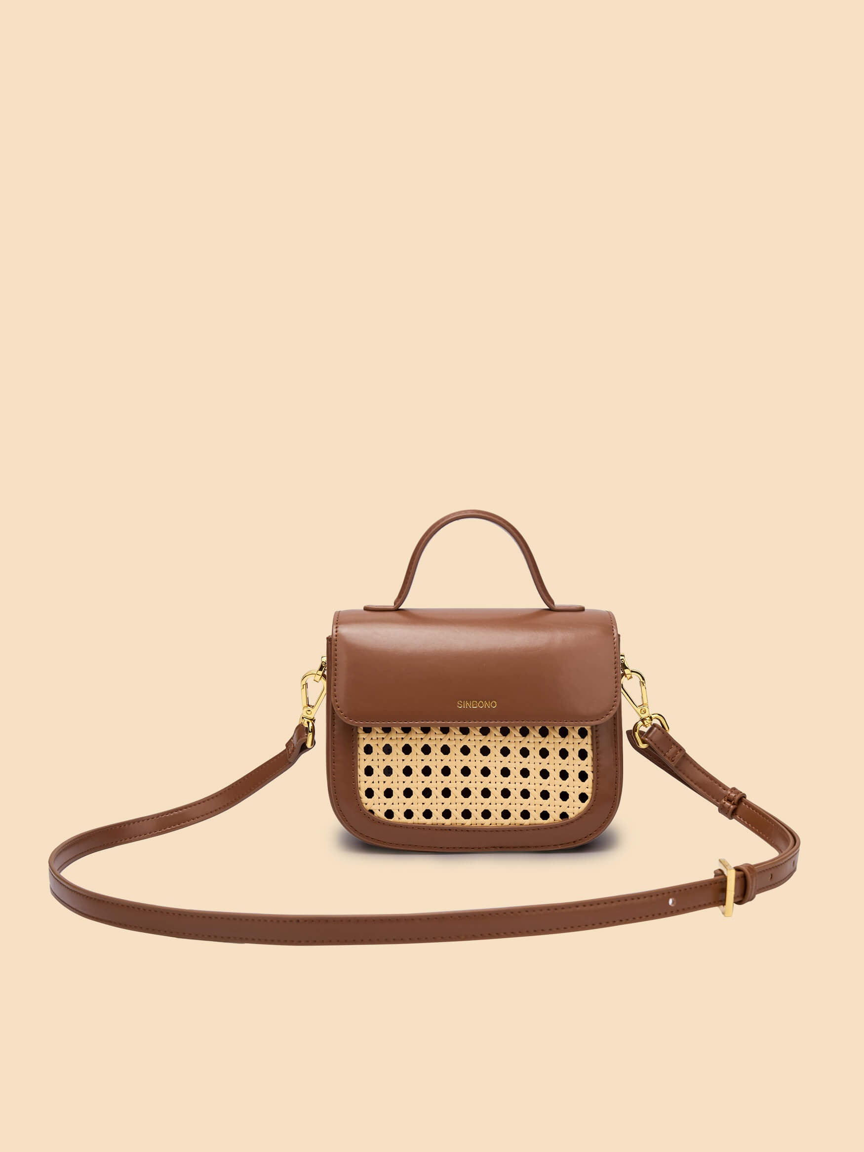 SINBONO Grace Top Handle Crossbody Bag Brown