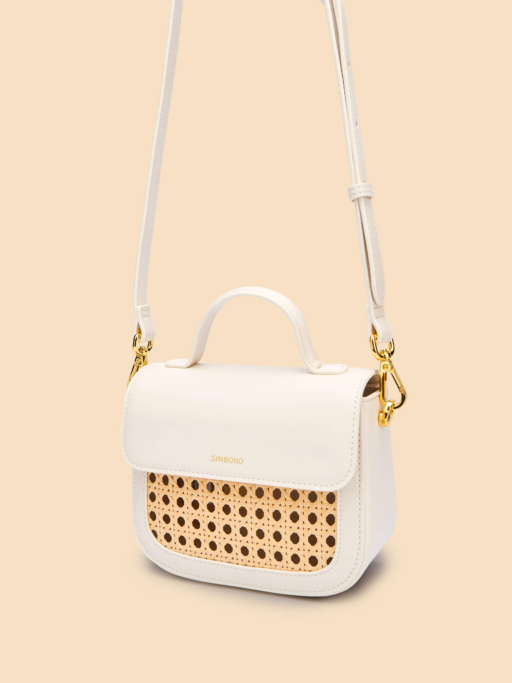 SINBONO Grace Top Handle Crossbody Bag Ivory