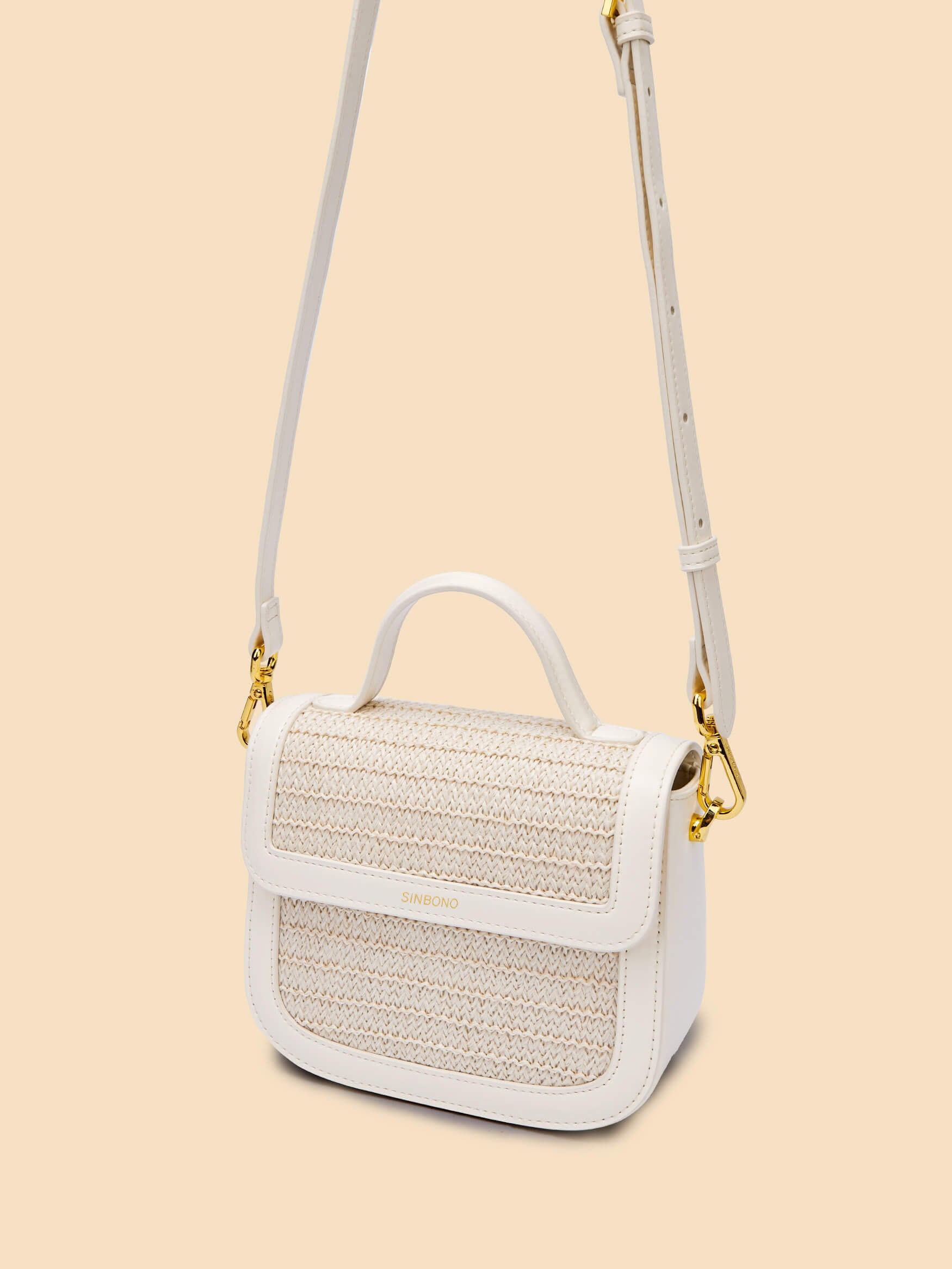 SINBONO Grace Top Handle Crossbody Bag White