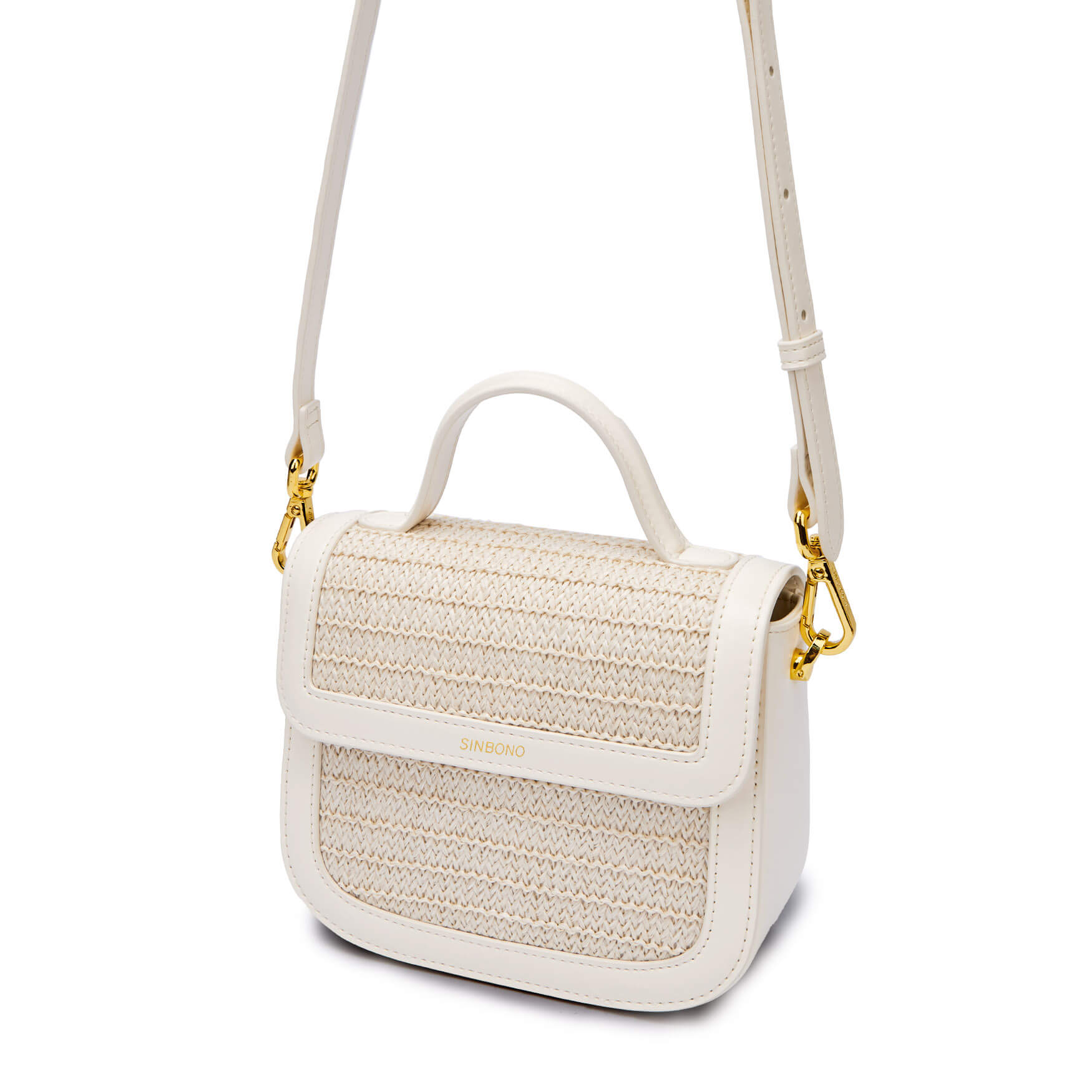 SINBONO Grace Top Handle Crossbody Bag White