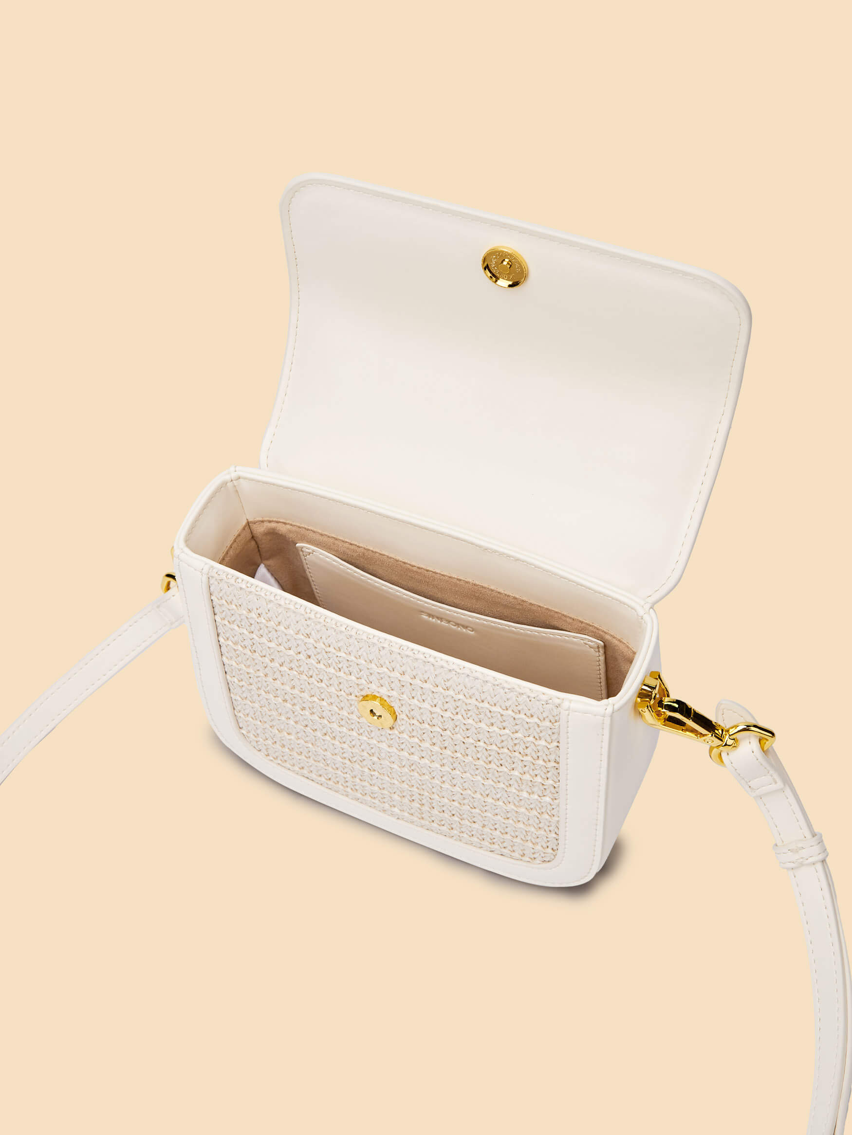 SINBONO Grace Top Handle Crossbody Bag White
