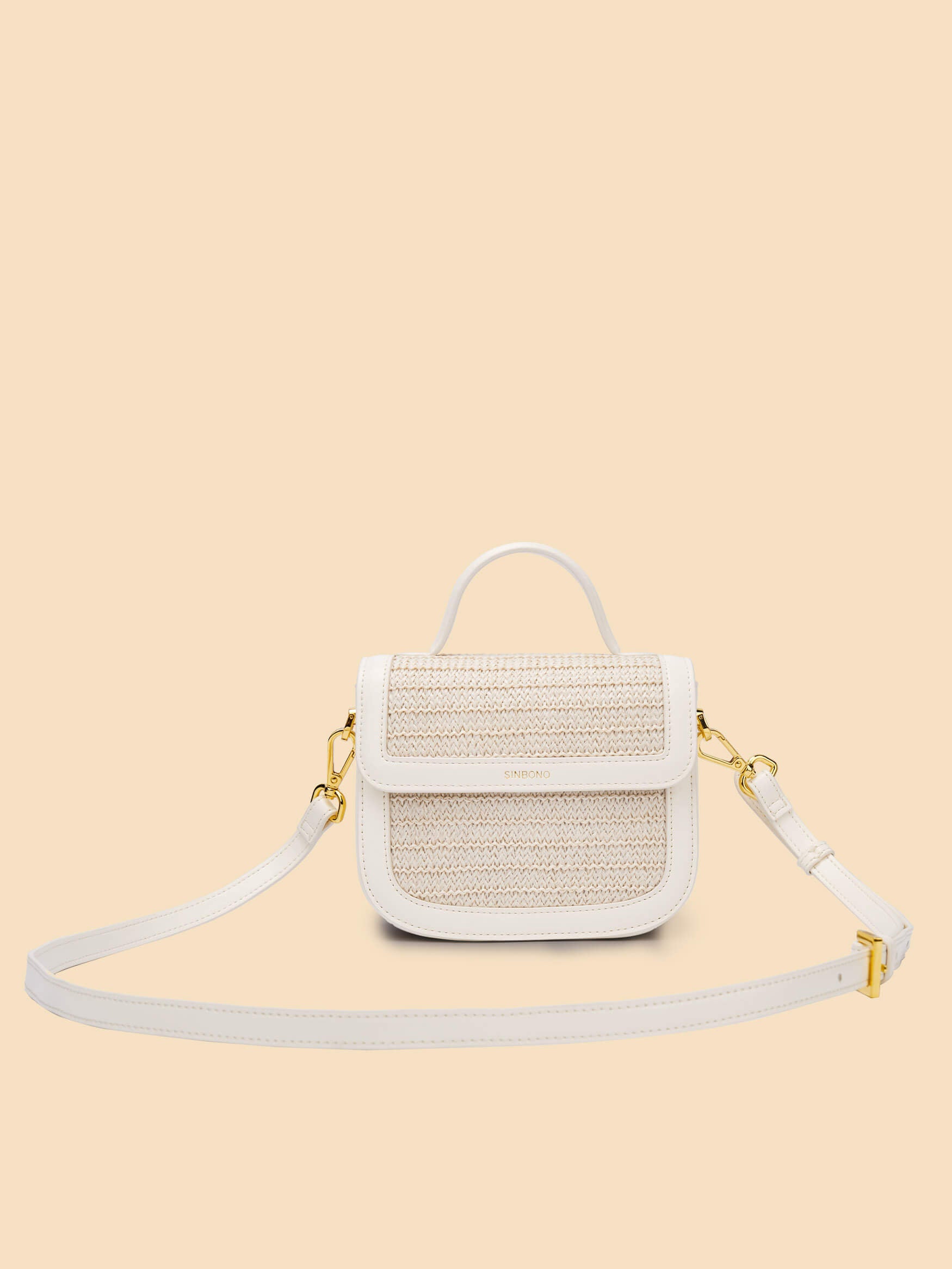 SINBONO Grace Top Handle Crossbody Bag White