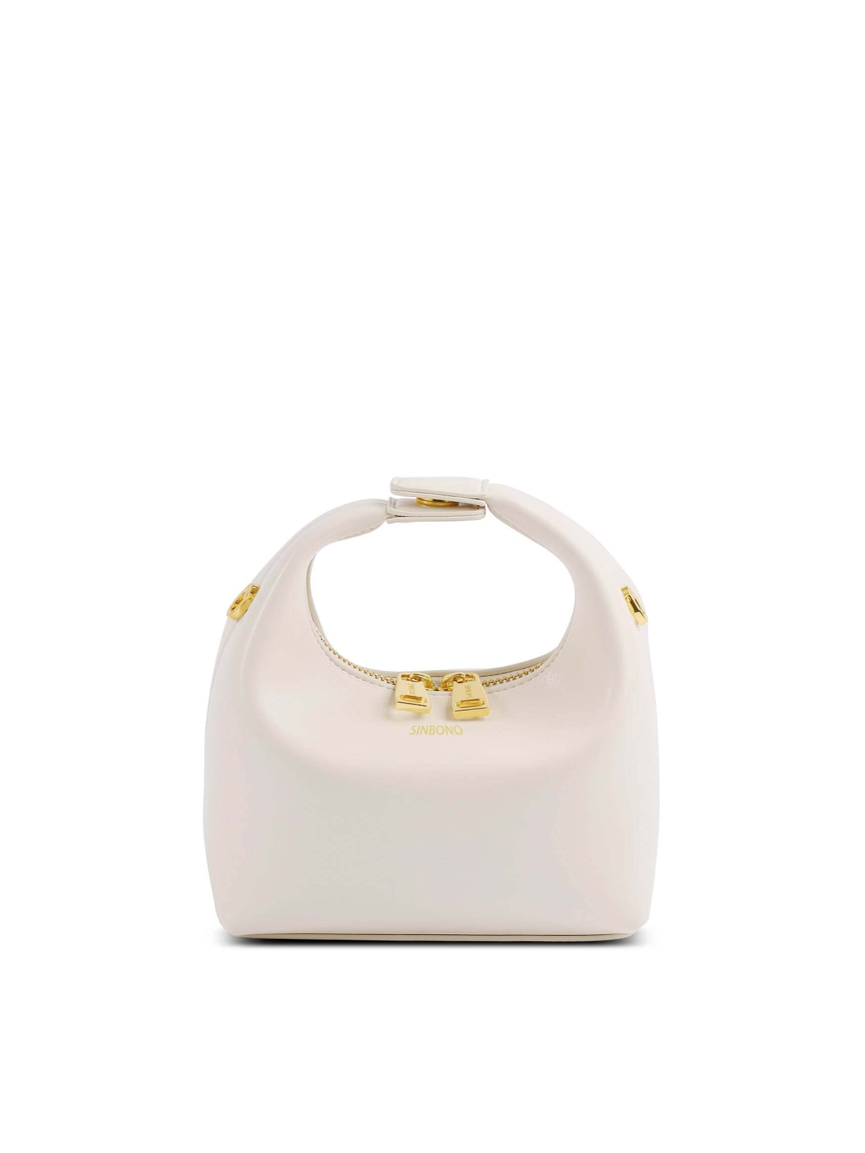 Vienna in Ivory Vegan Leather  - Front View