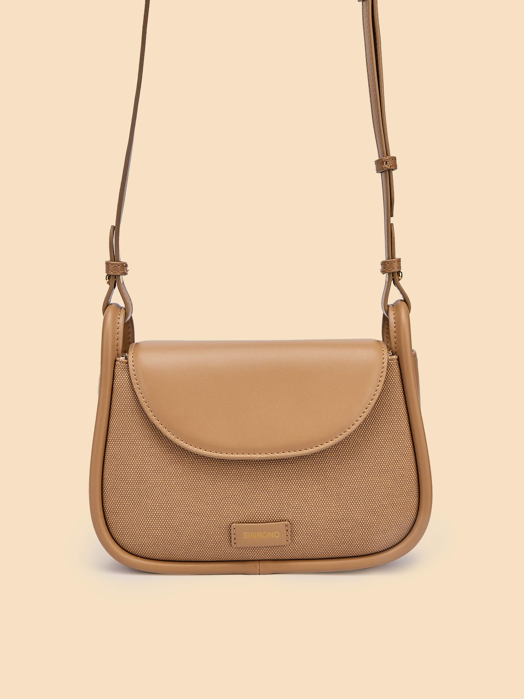 SINBONO Brown Crossbody Bag- High-quality Soft Vegan Leather Bag