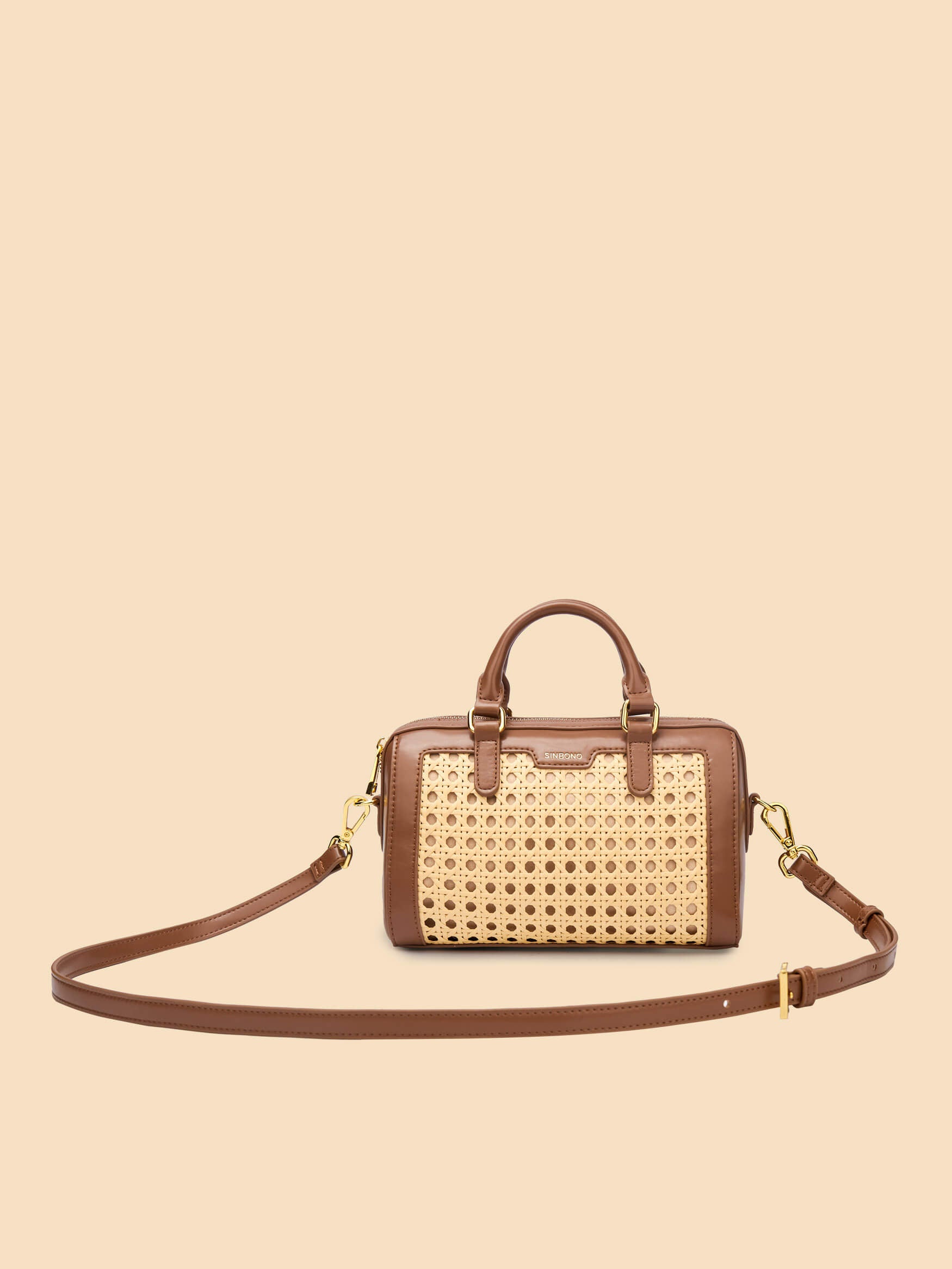 SINBONO Juliet Top Handle Crossbody Bag Brown