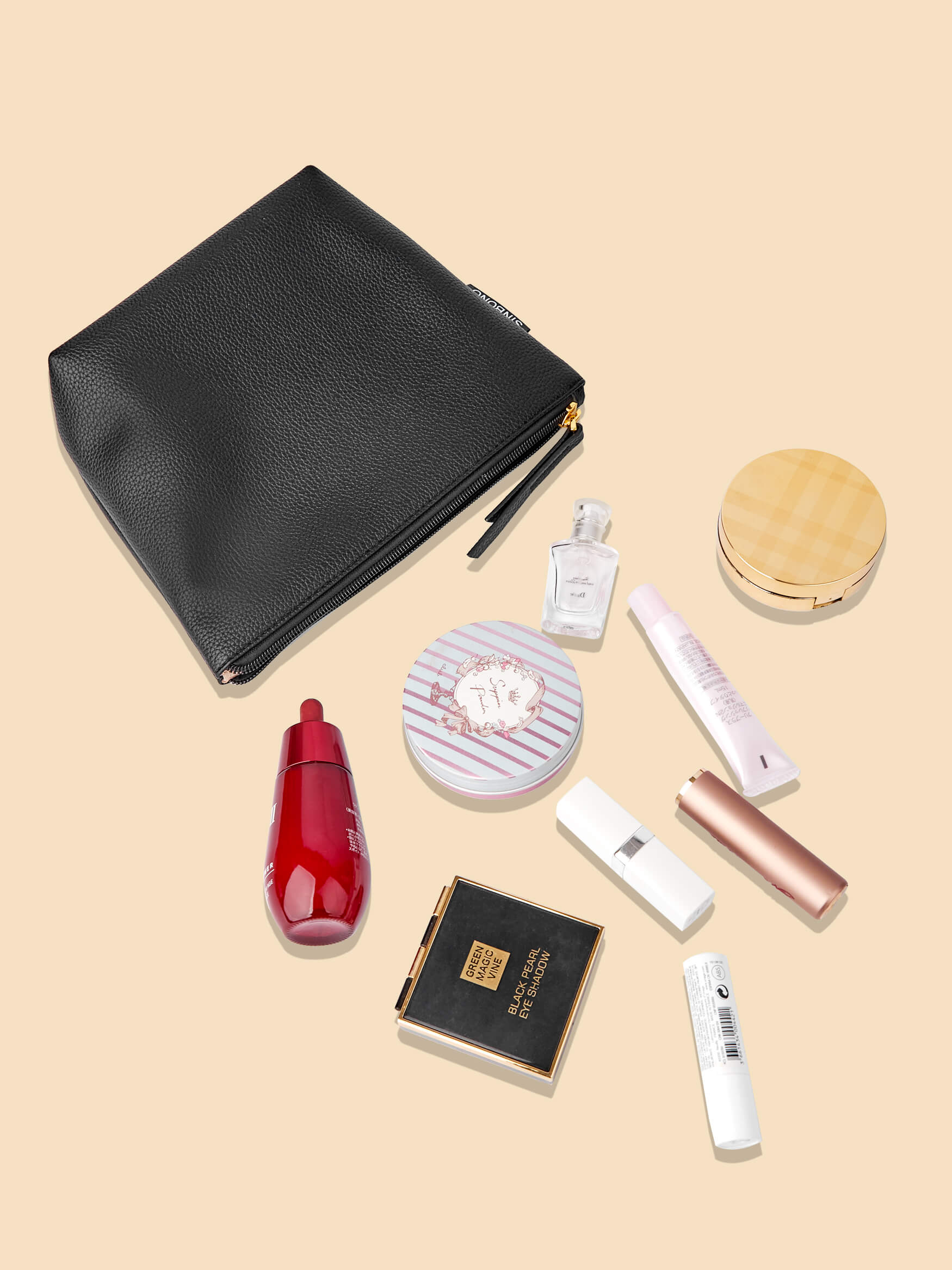 SINBONO  Makeup Bag Black