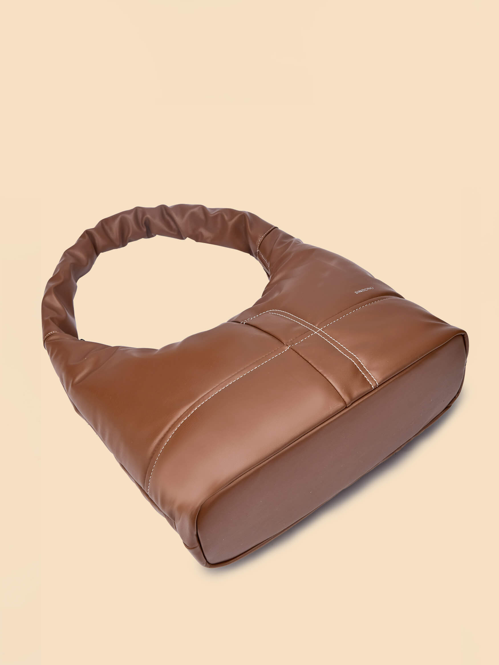 SINBONO Medium Berry Hobo Shoulder Bag Brown