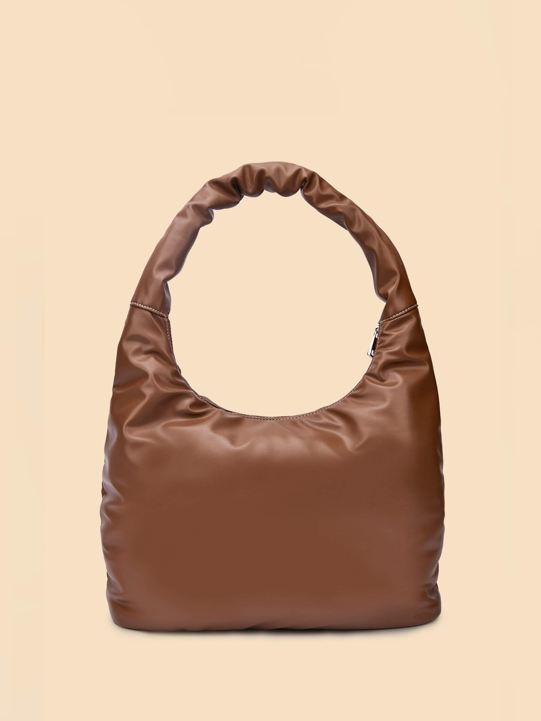 SINBONO Medium Berry Hobo Shoulder Bag Brown
