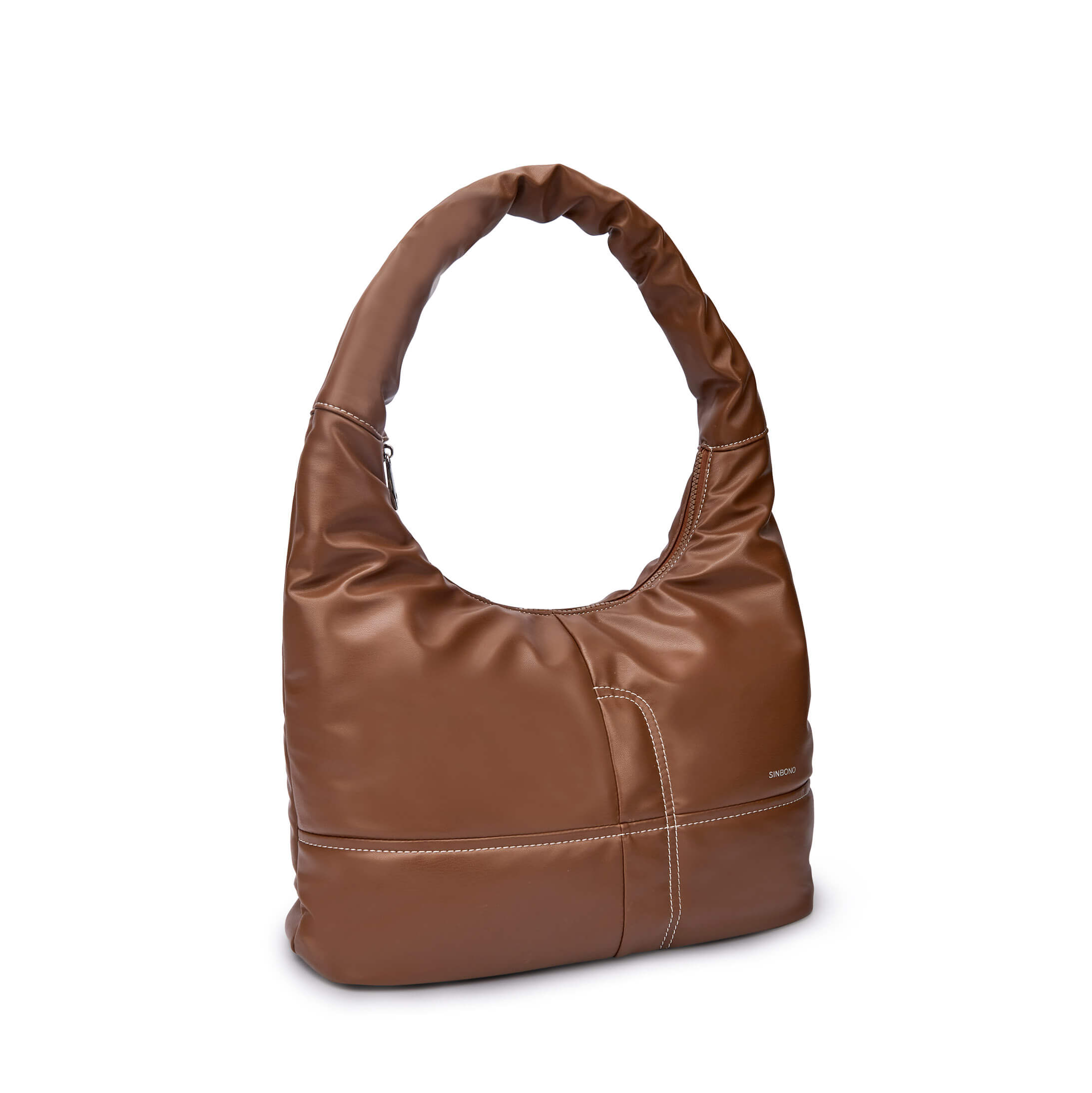 SINBONO Medium Berry Hobo Shoulder Bag Brown
