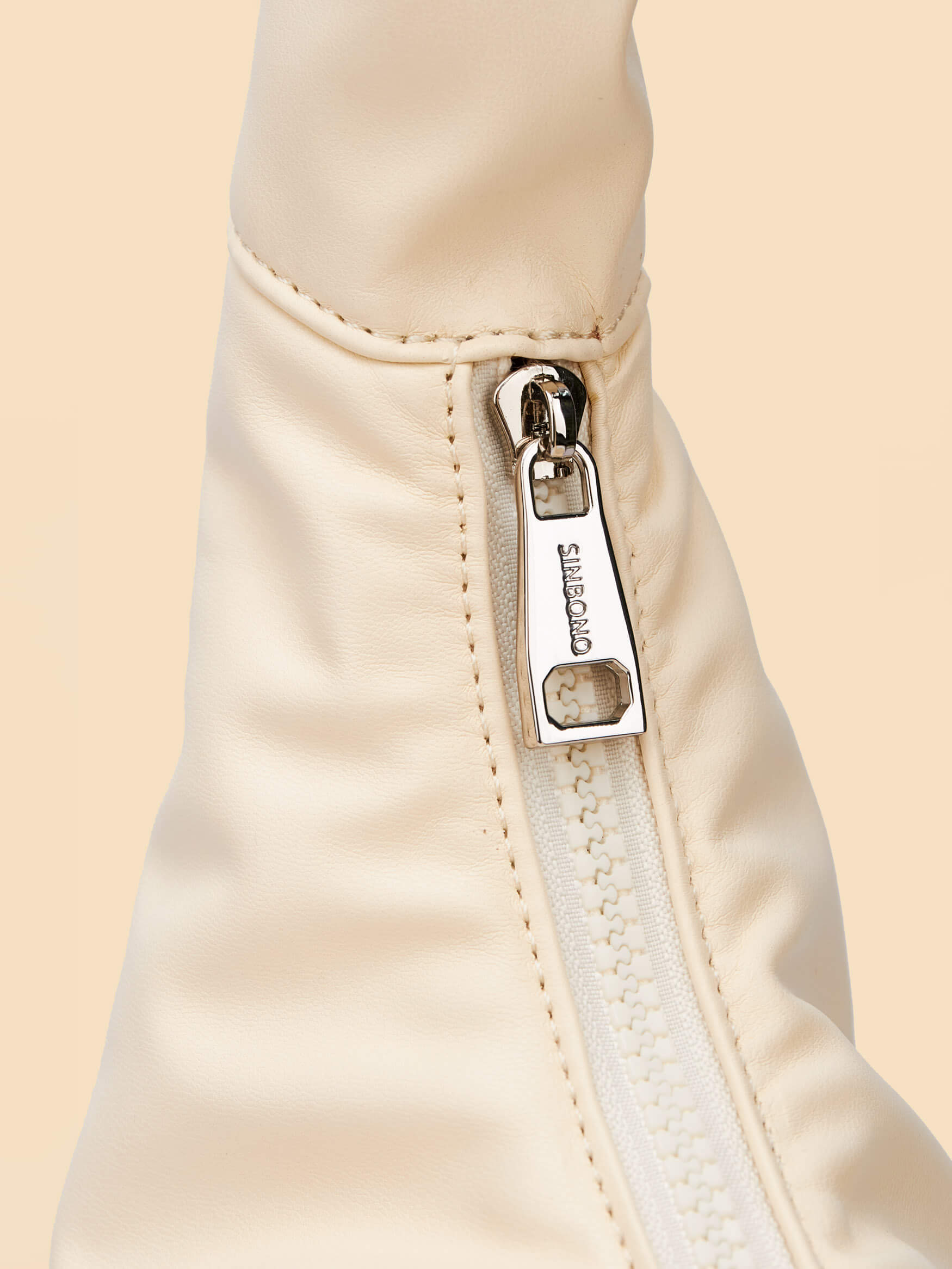SINBONO Medium Berry Hobo Shoulder Bag  Ivory