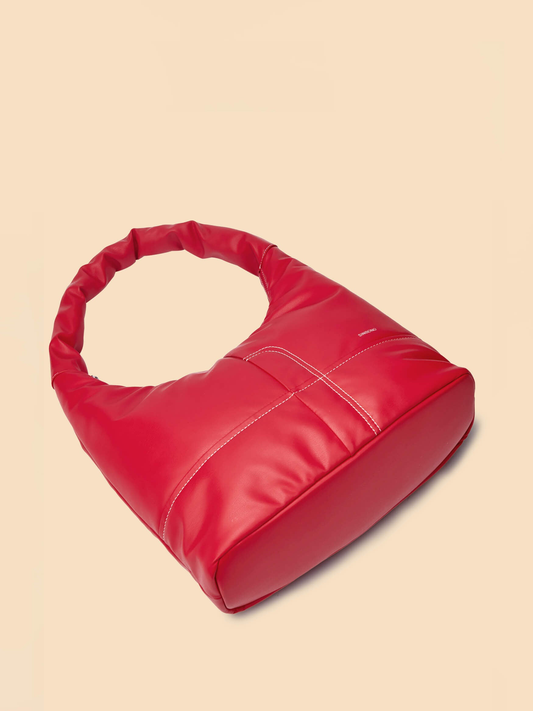 SINBONO Medium Berry Hobo Shoulder Bag Red