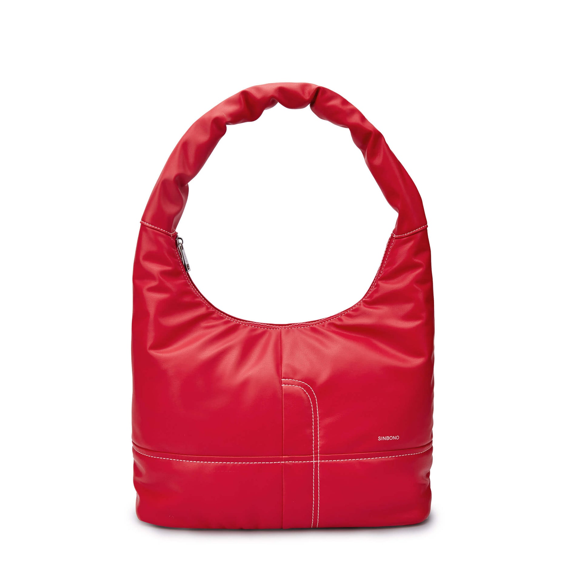 SINBONO Medium Berry Hobo Shoulder Bag Red
