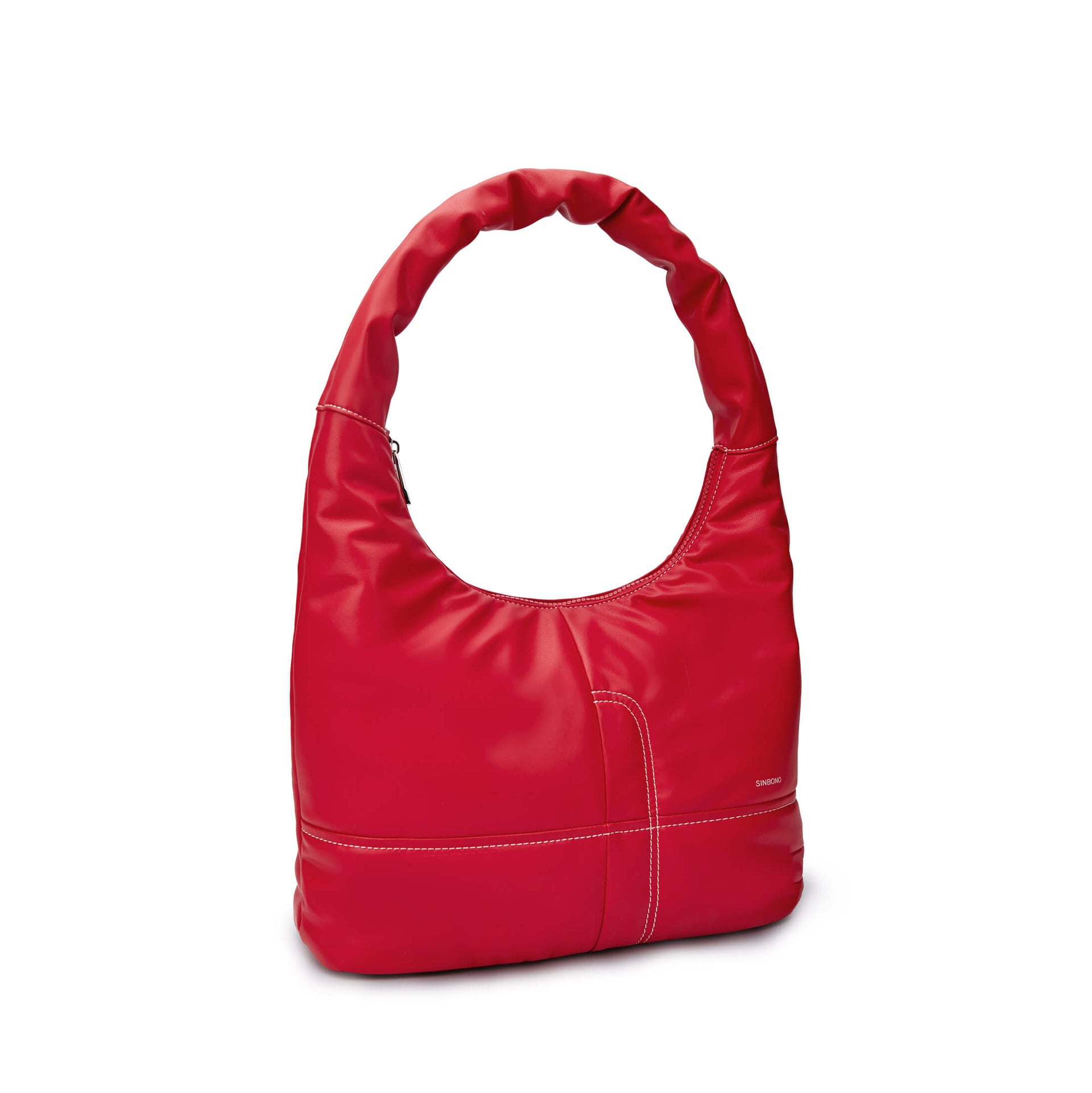 SINBONO Medium Berry Hobo Shoulder Bag Red