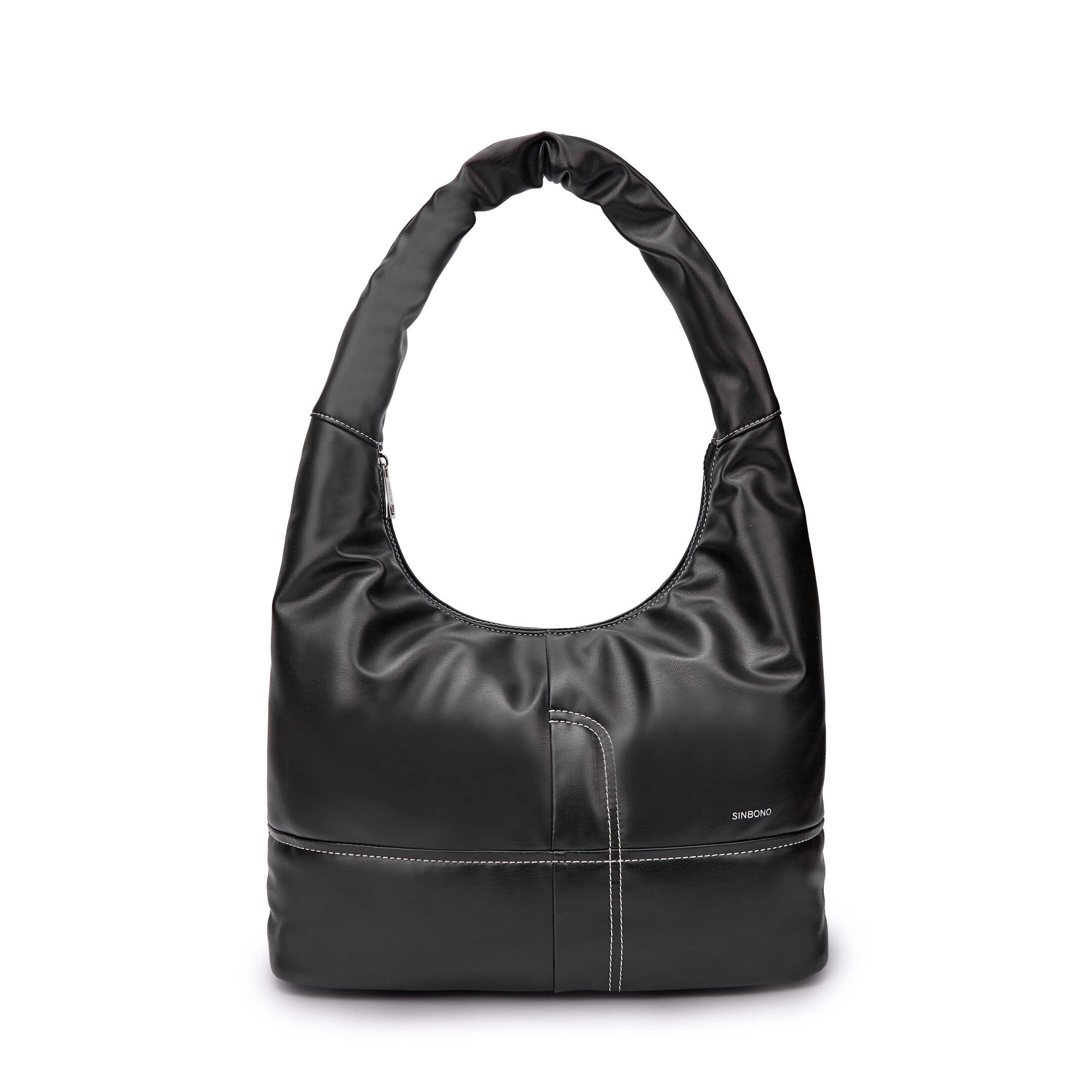 SINBONO Medium Berry Hobo Shoulder Bag  Black
