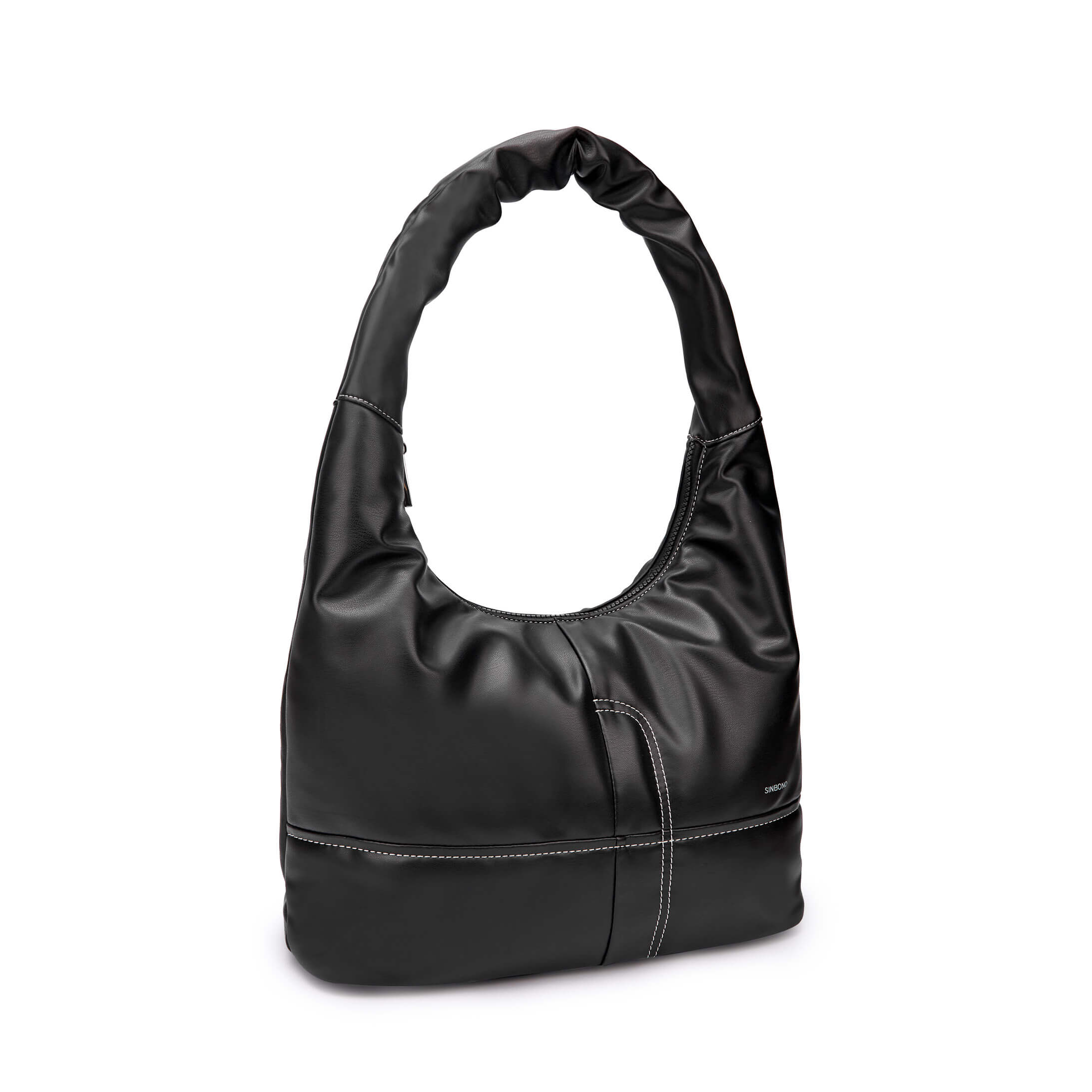 SINBONO Medium Berry Hobo Shoulder Bag  Black