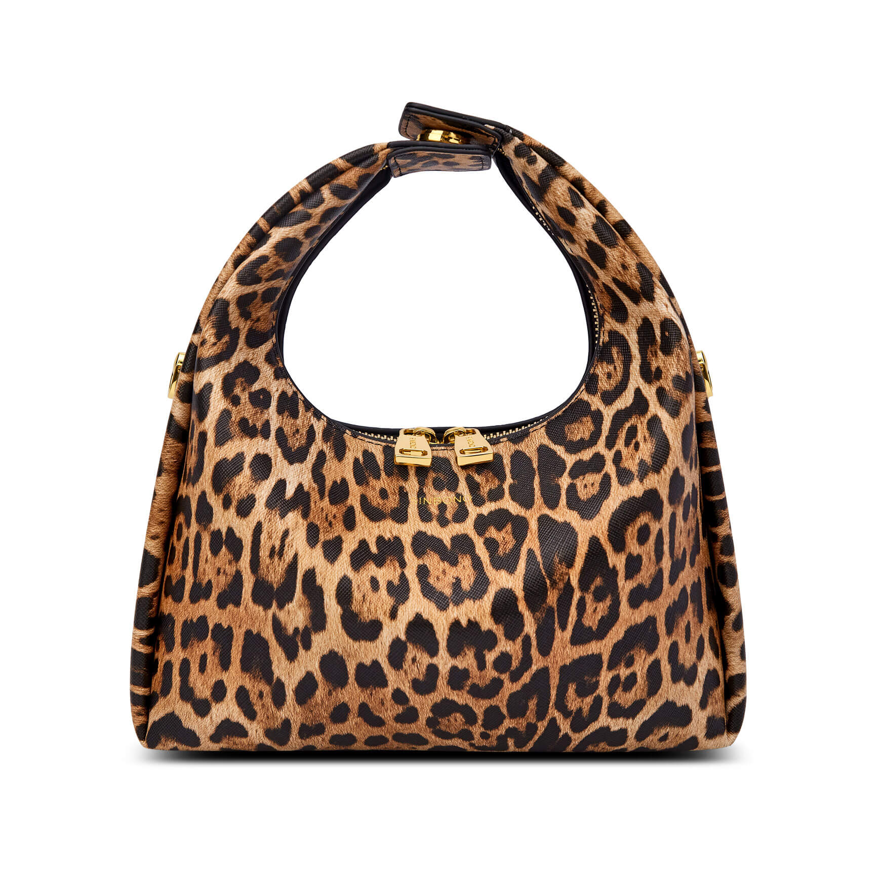 SINBONO Vienna Medium-Sized Brown leopard print Vegan Leather Purses 