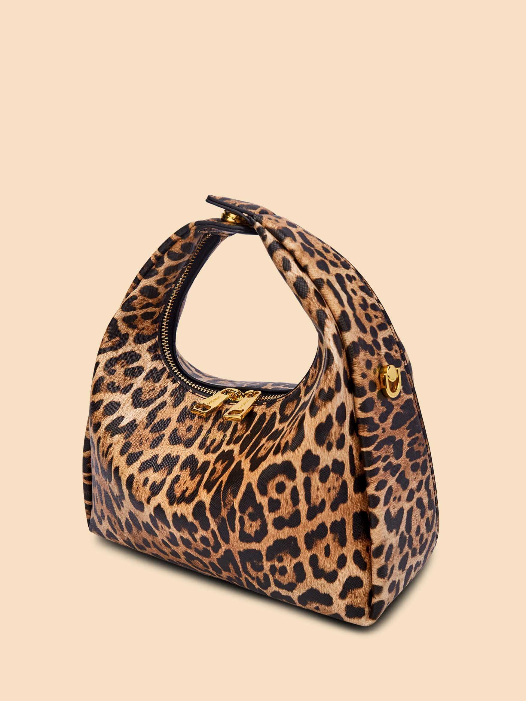 SINBONO Vienna Medium-Sized Brown leopard print Vegan Leather Purses 